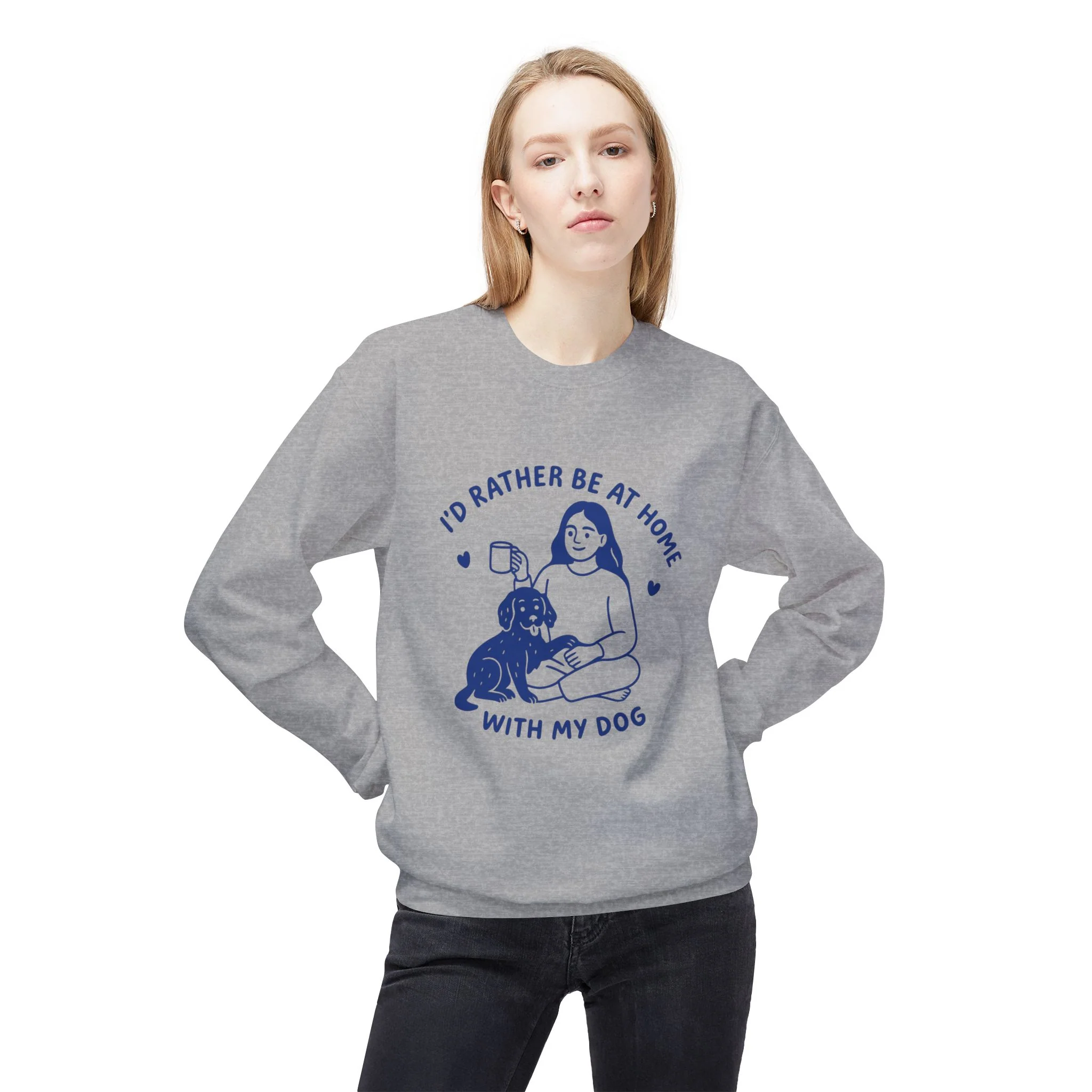 At Home With My Dog Oversized Jumper - Image 4