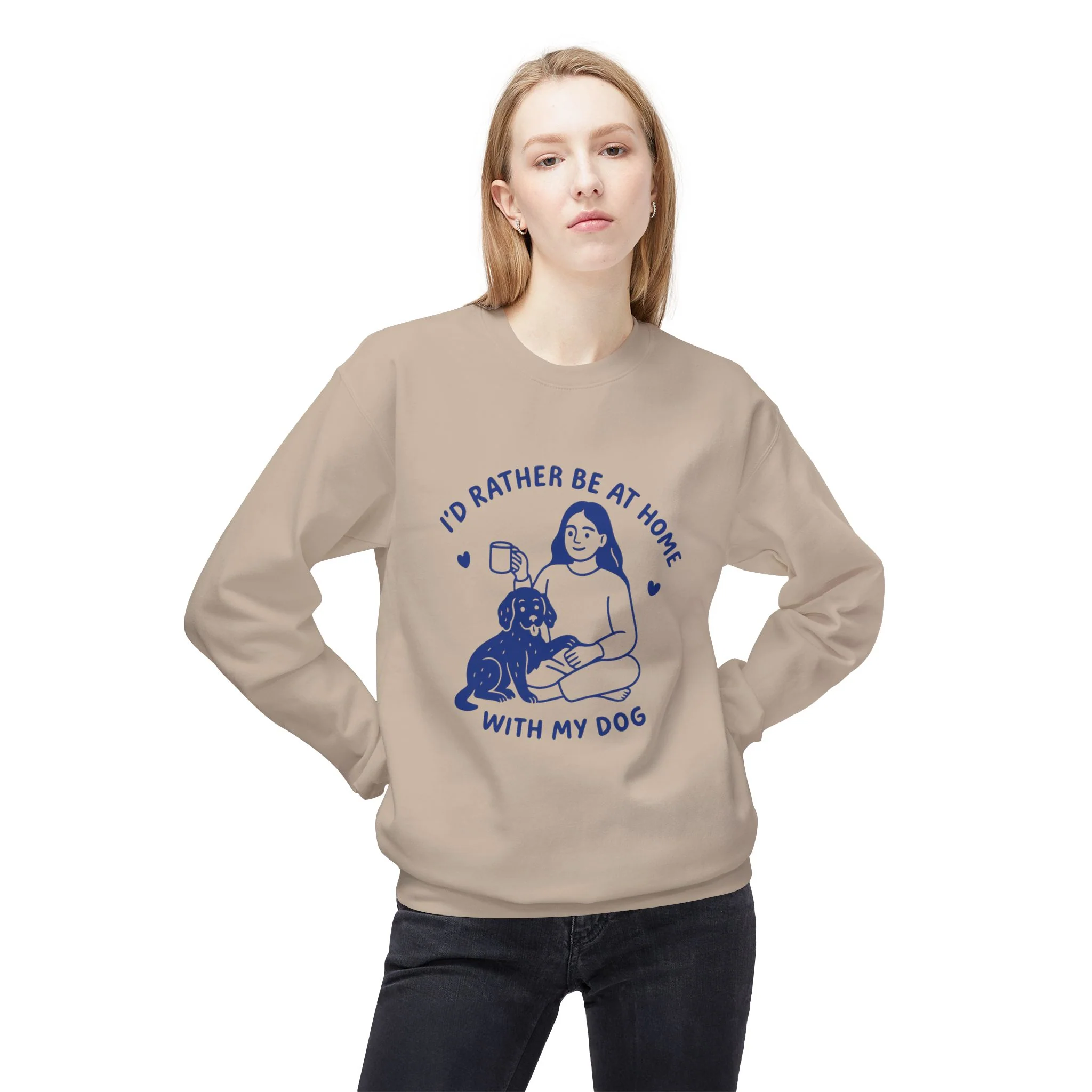 At Home With My Dog Oversized Jumper - Image 5