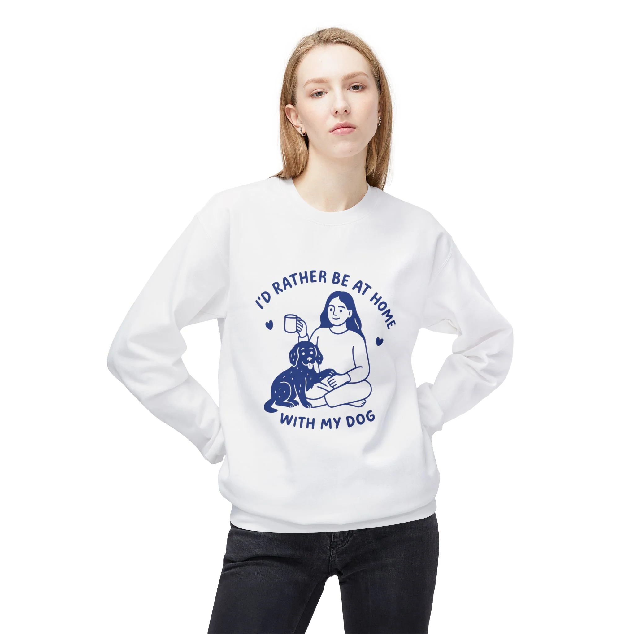 At Home With My Dog Oversized Jumper - Image 6