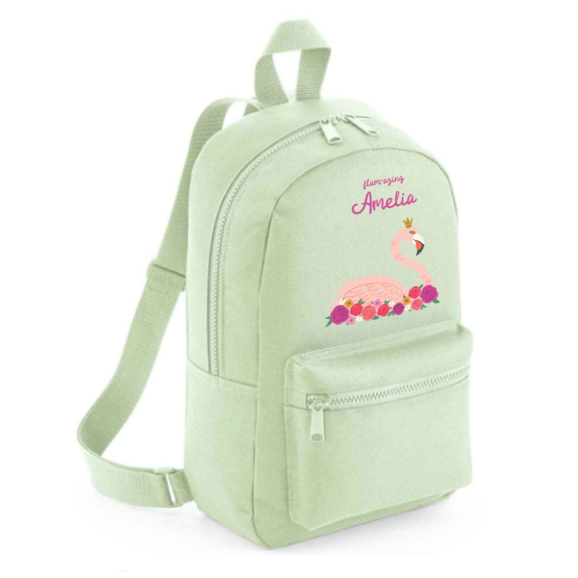 Personalised Kids 15L Backpack - Flamingo Design - Image 2