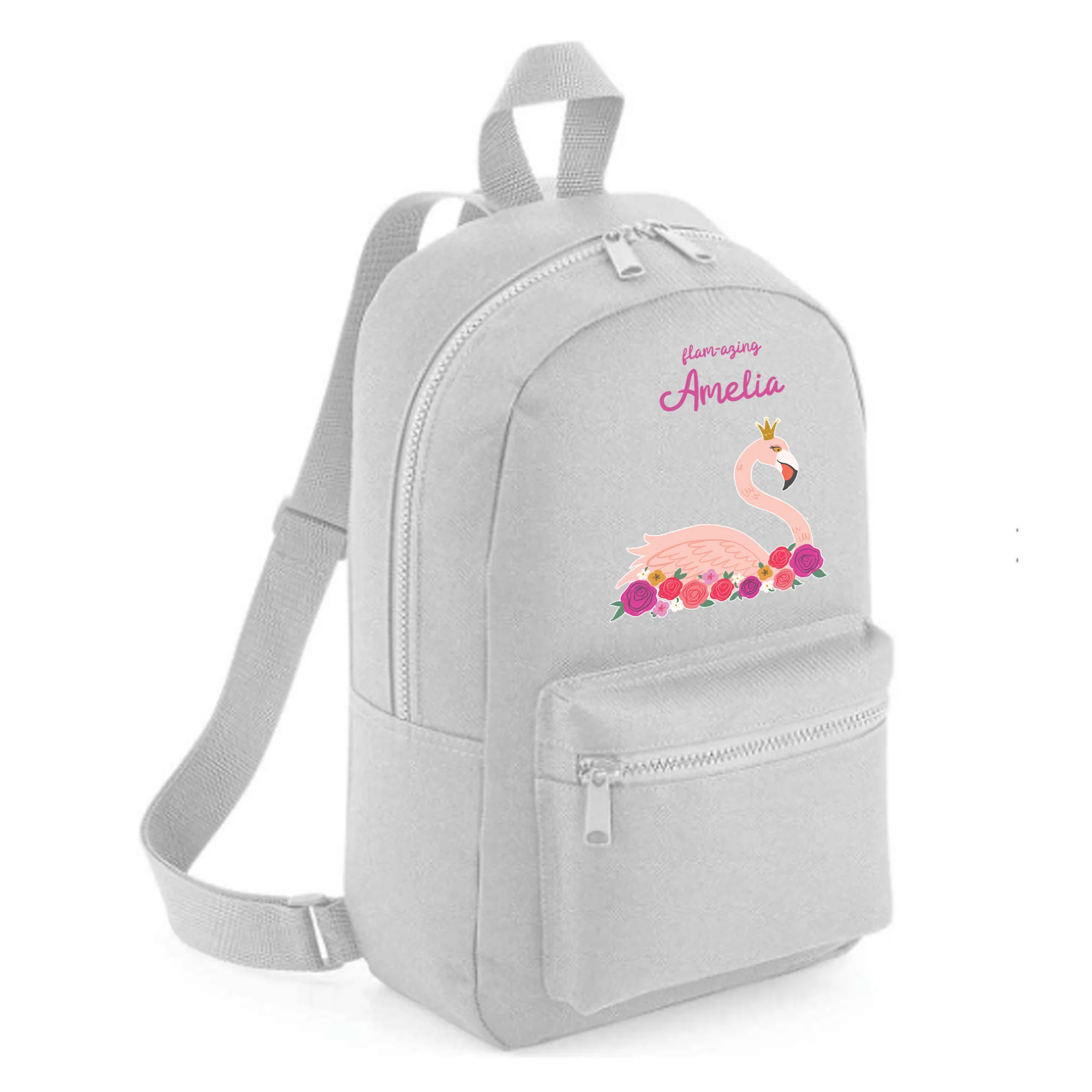 Personalised Kids 15L Backpack - Flamingo Design - Image 3
