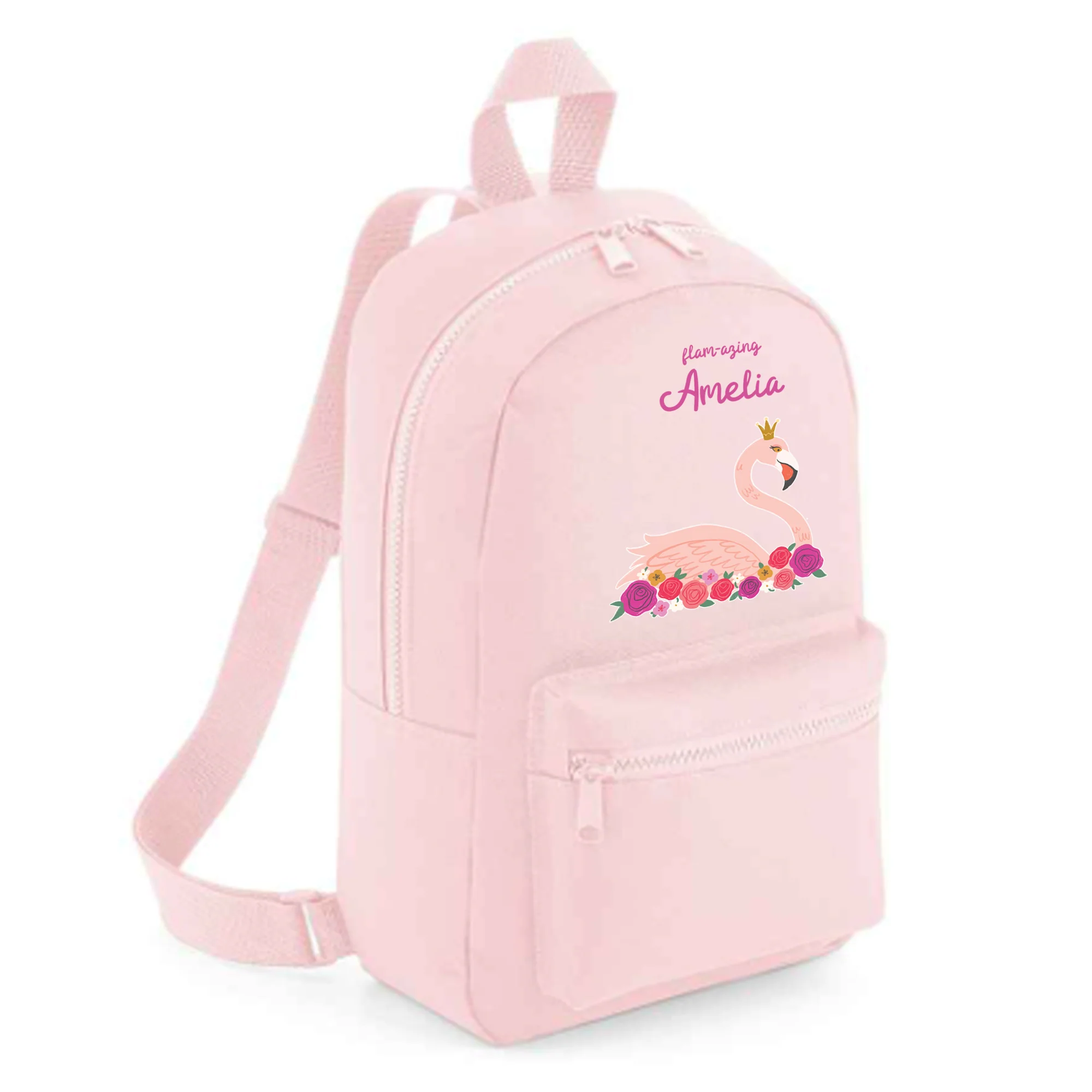 Personalised Kids 15L Backpack - Flamingo Design - Image 4