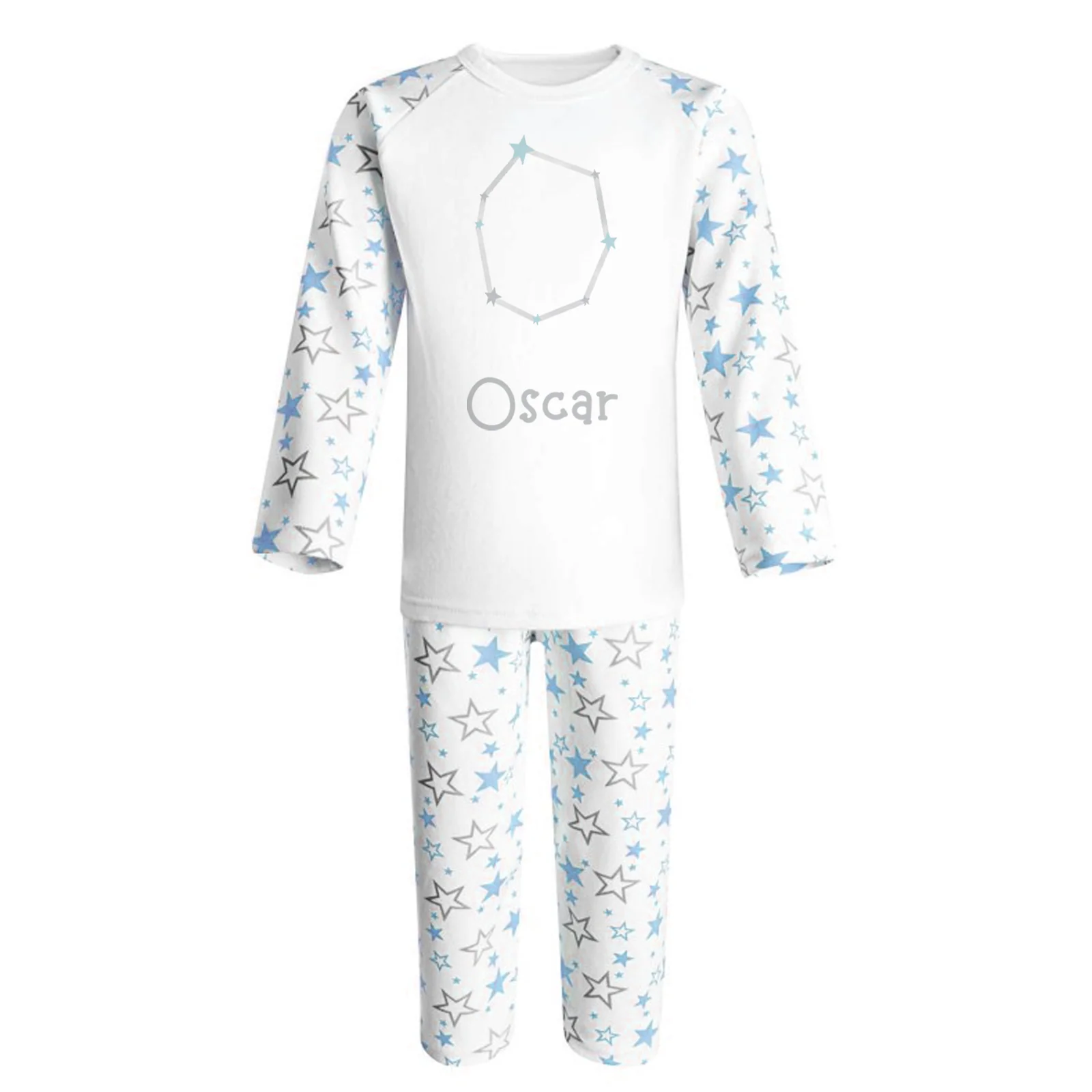 Blue Star Constellation Alphabet Personalised Pjs - Image 3