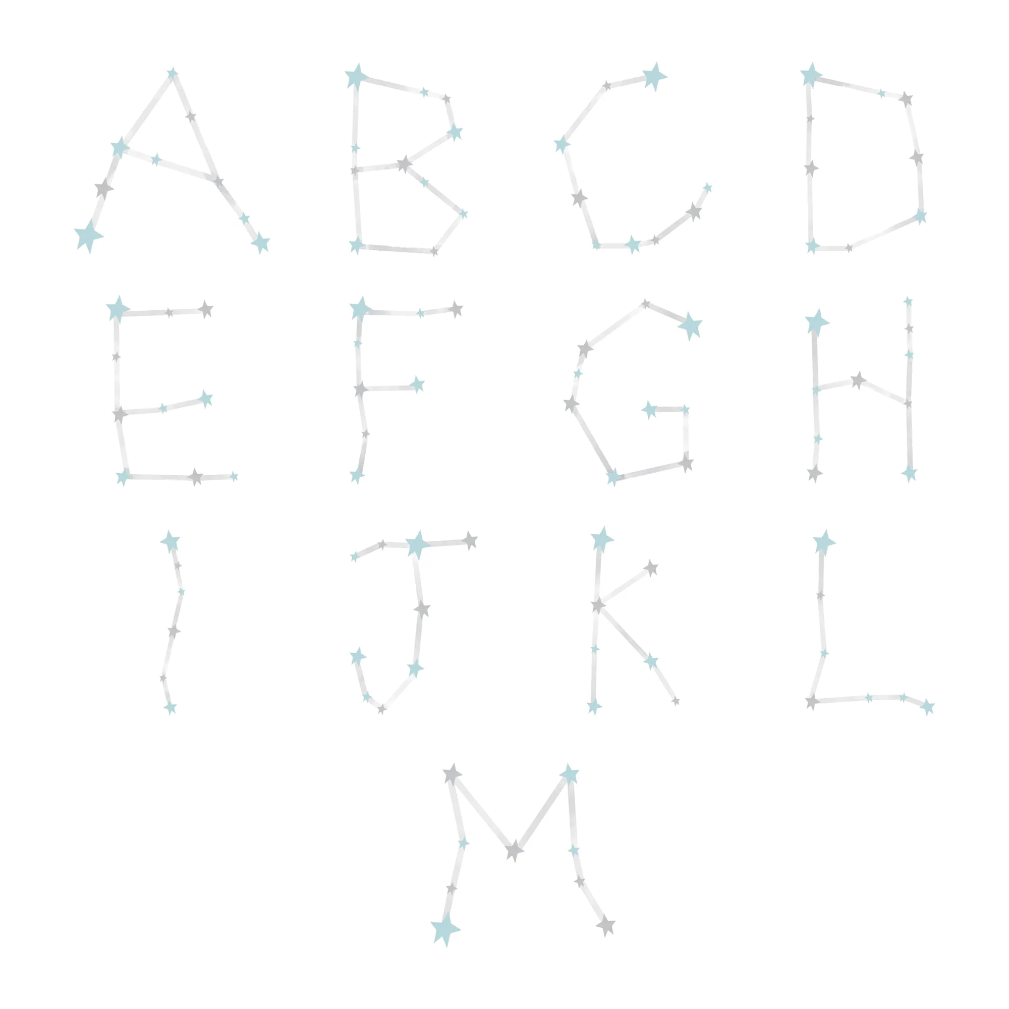 Blue Star Constellation Alphabet Personalised Pjs - Image 9