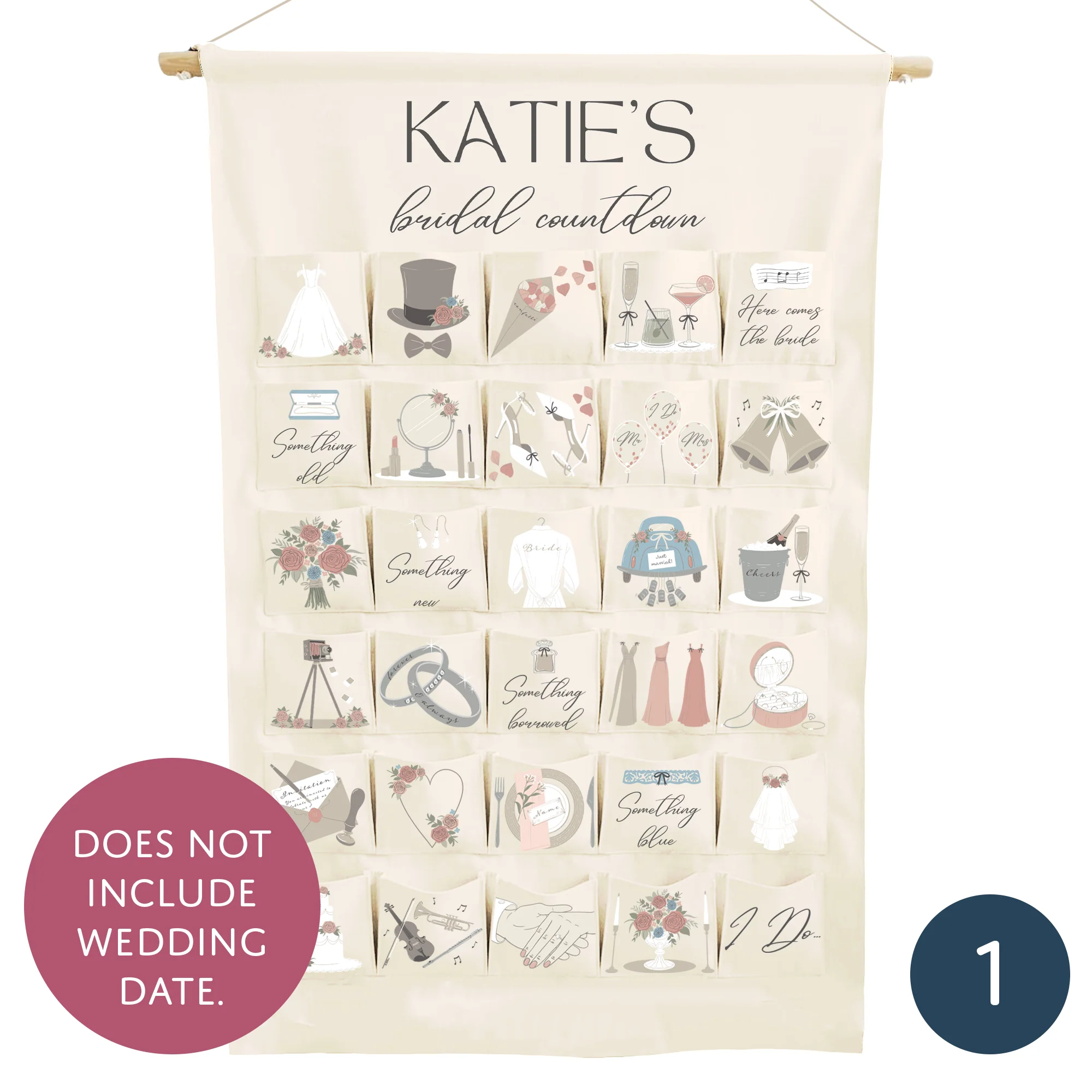 Personalised wedding countdown advent calendar - Image 5