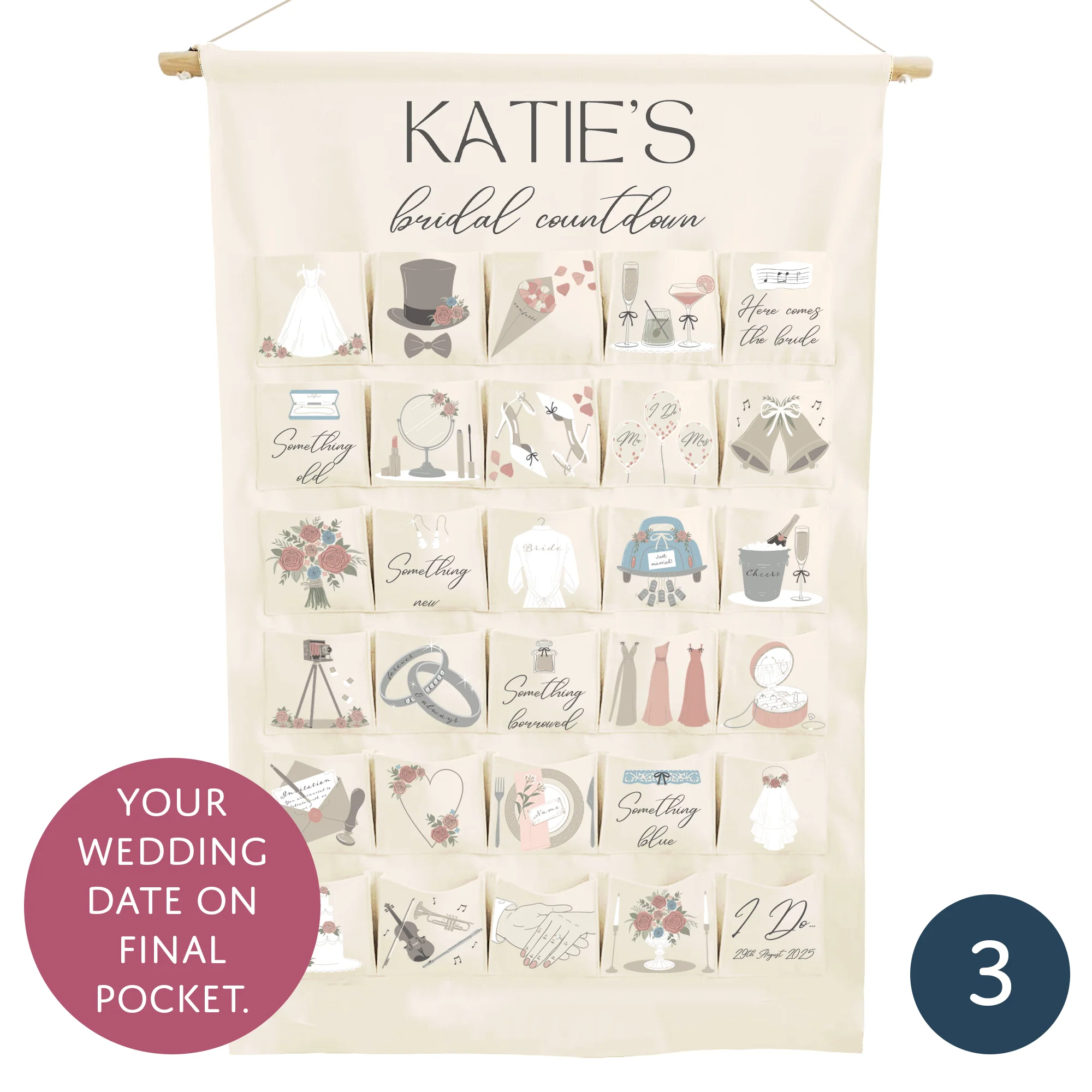 Personalised wedding countdown advent calendar - Image 6
