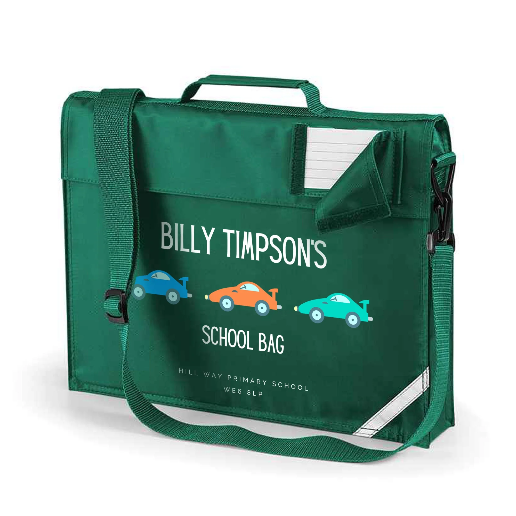 Book Bag -Cars - Personalised - Image 3