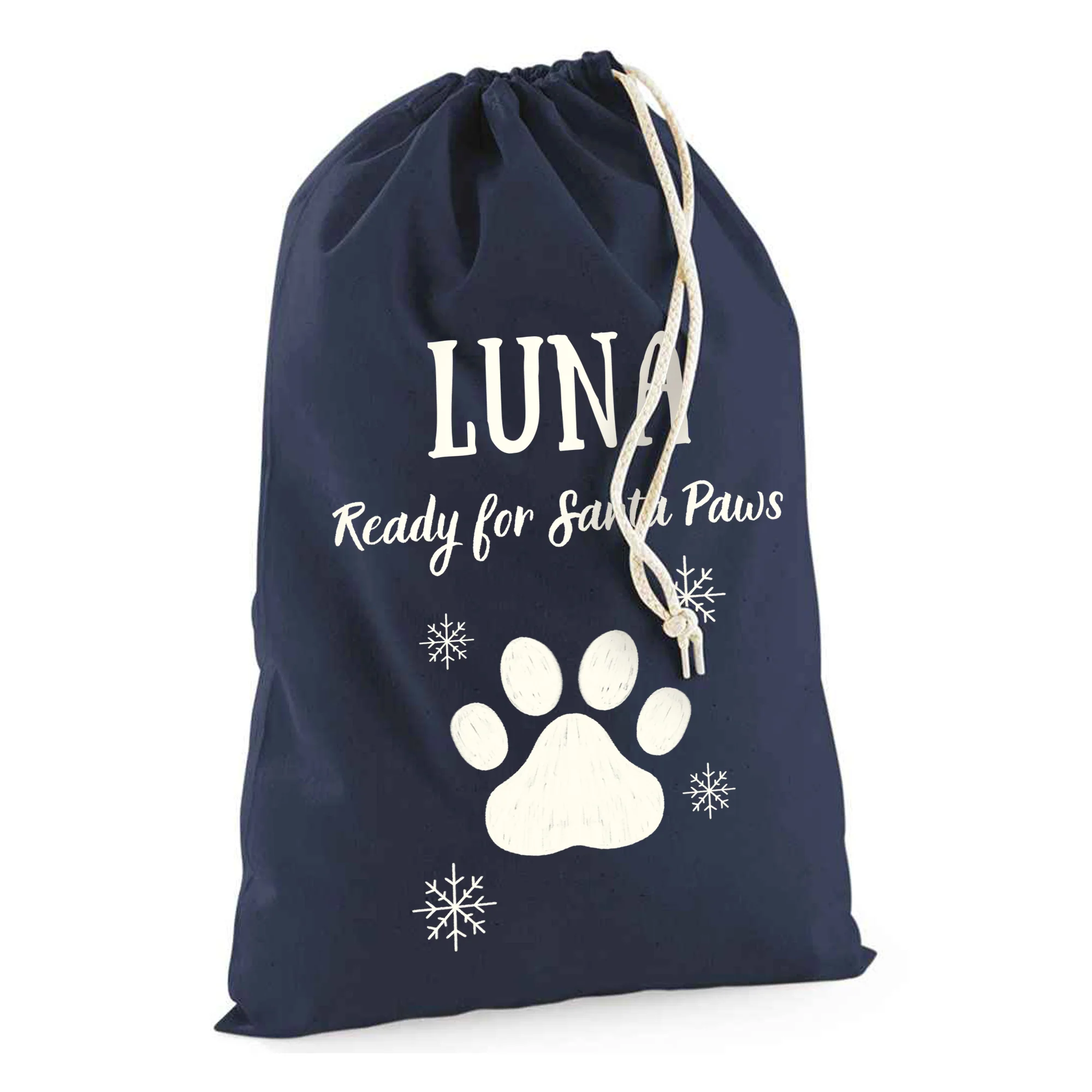 Pets Paw Print Christmas Sack Personalised - Image 4