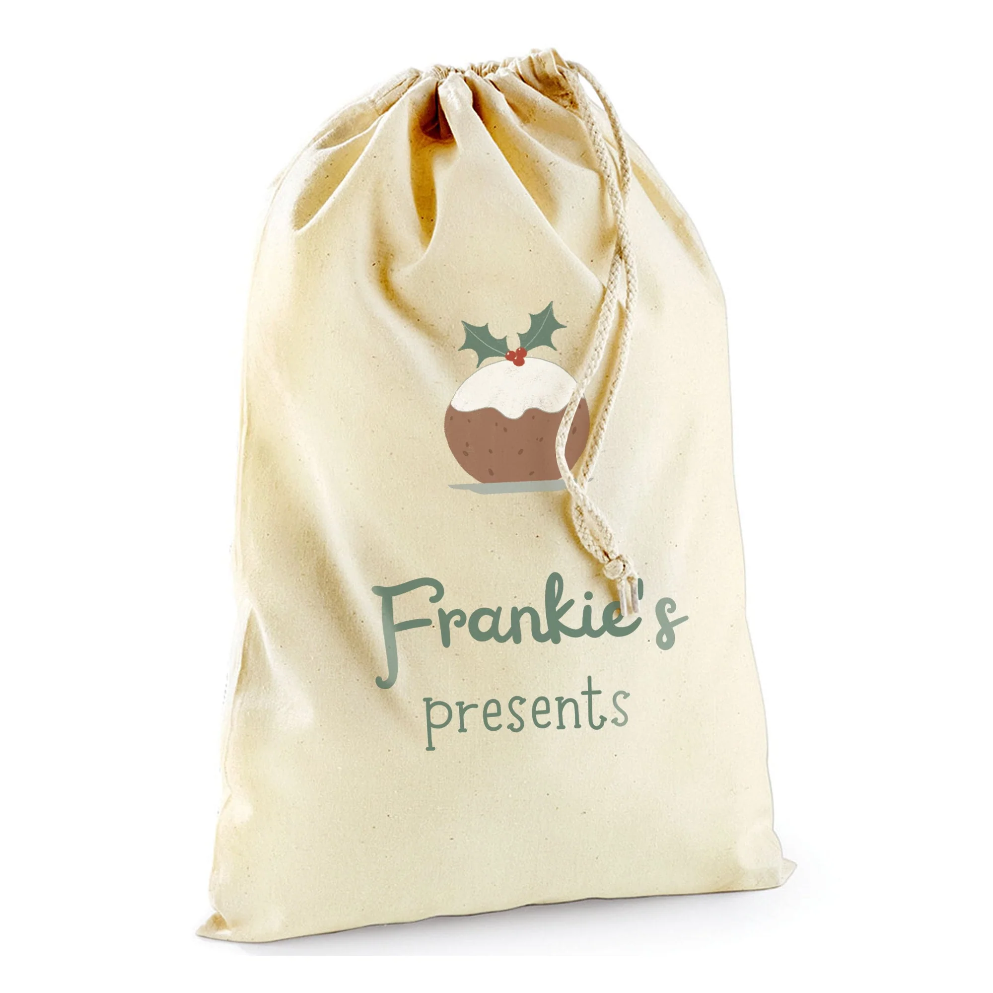 Personalised Pudding Christmas Sack - Image 3
