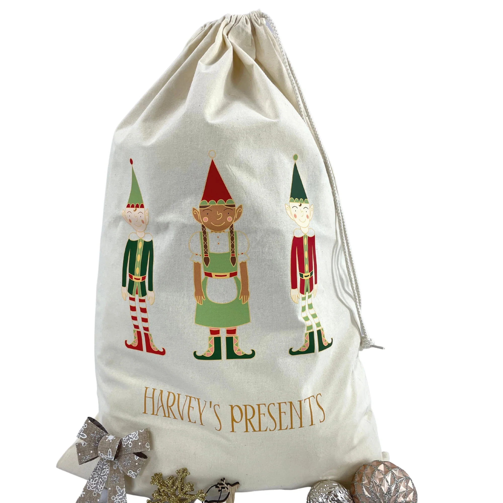 Three Elves Christmas Sack - Image 3