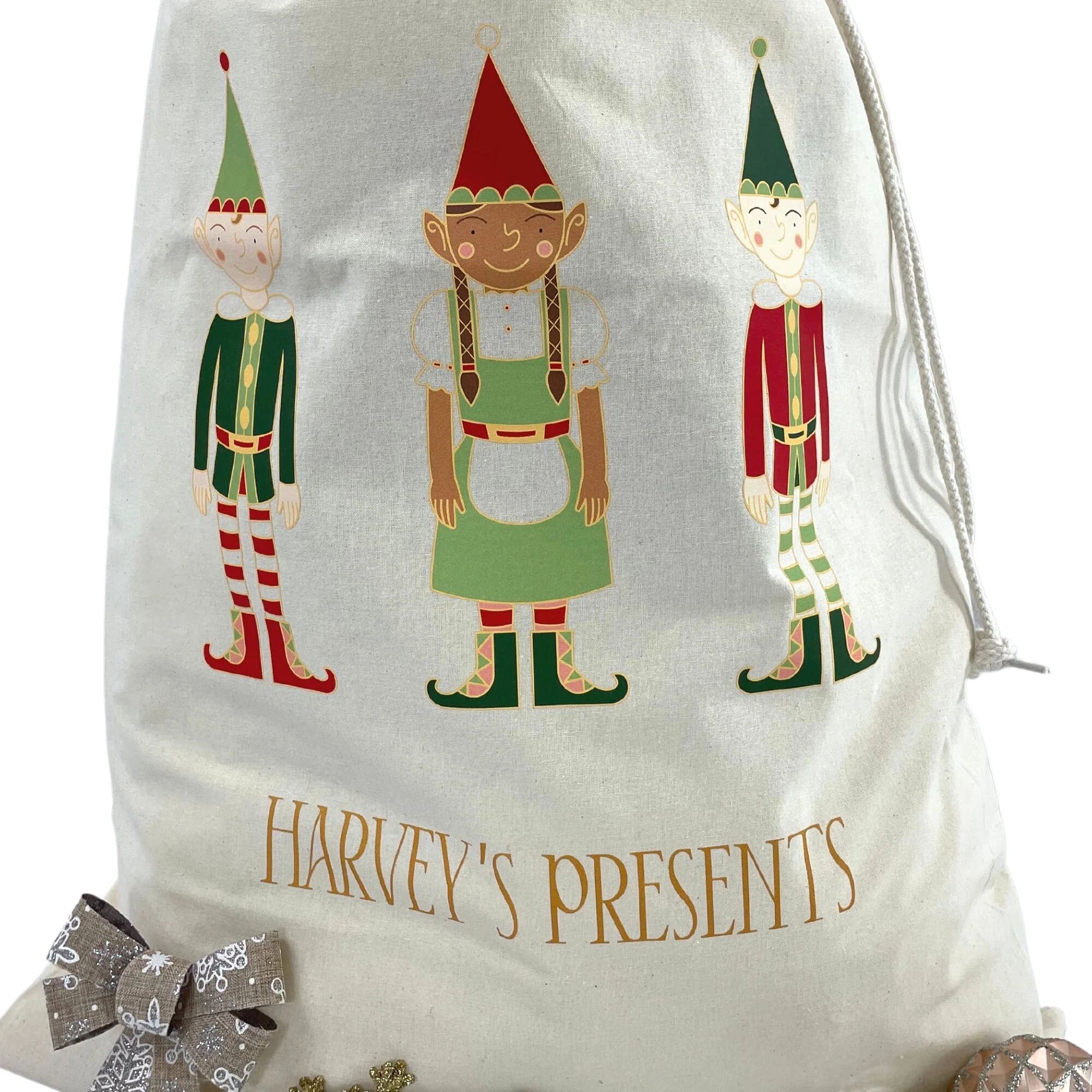 Three Elves Christmas Sack - Image 4