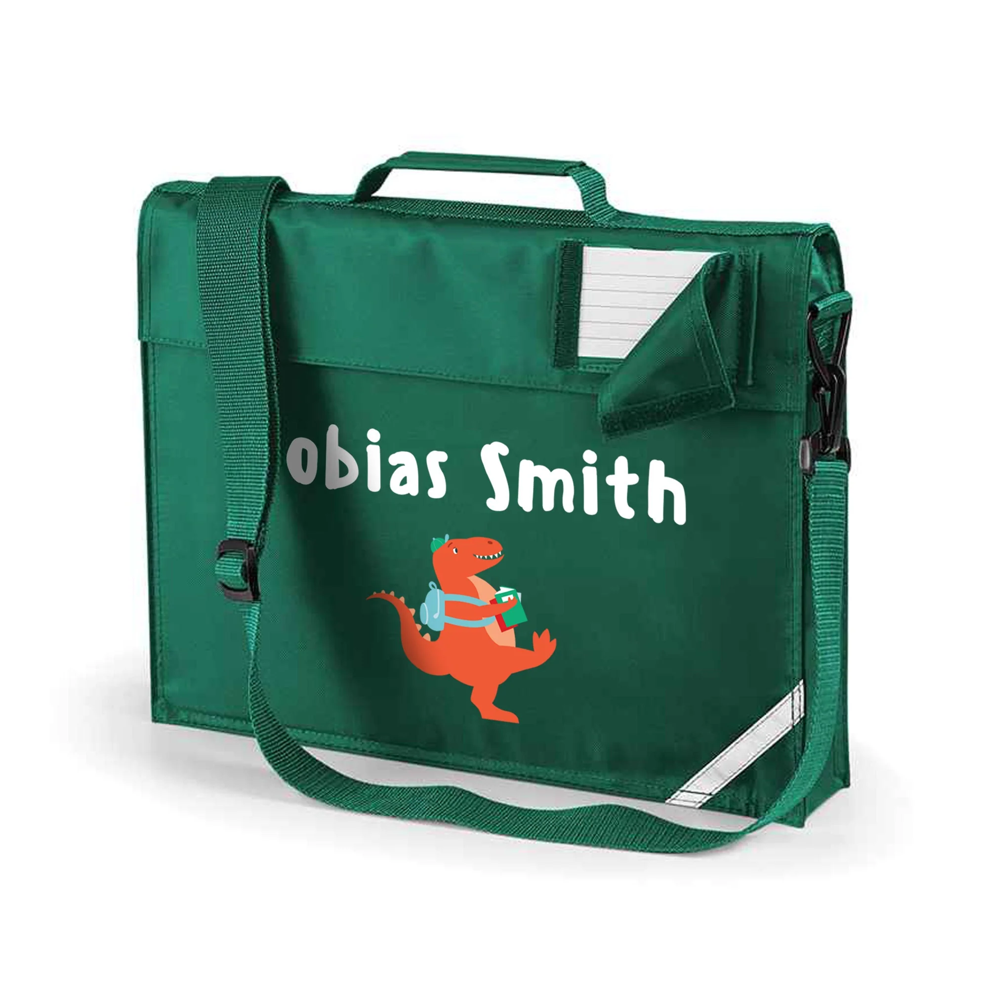 Book Bag -Dinosaur Design - Personalised - Image 2