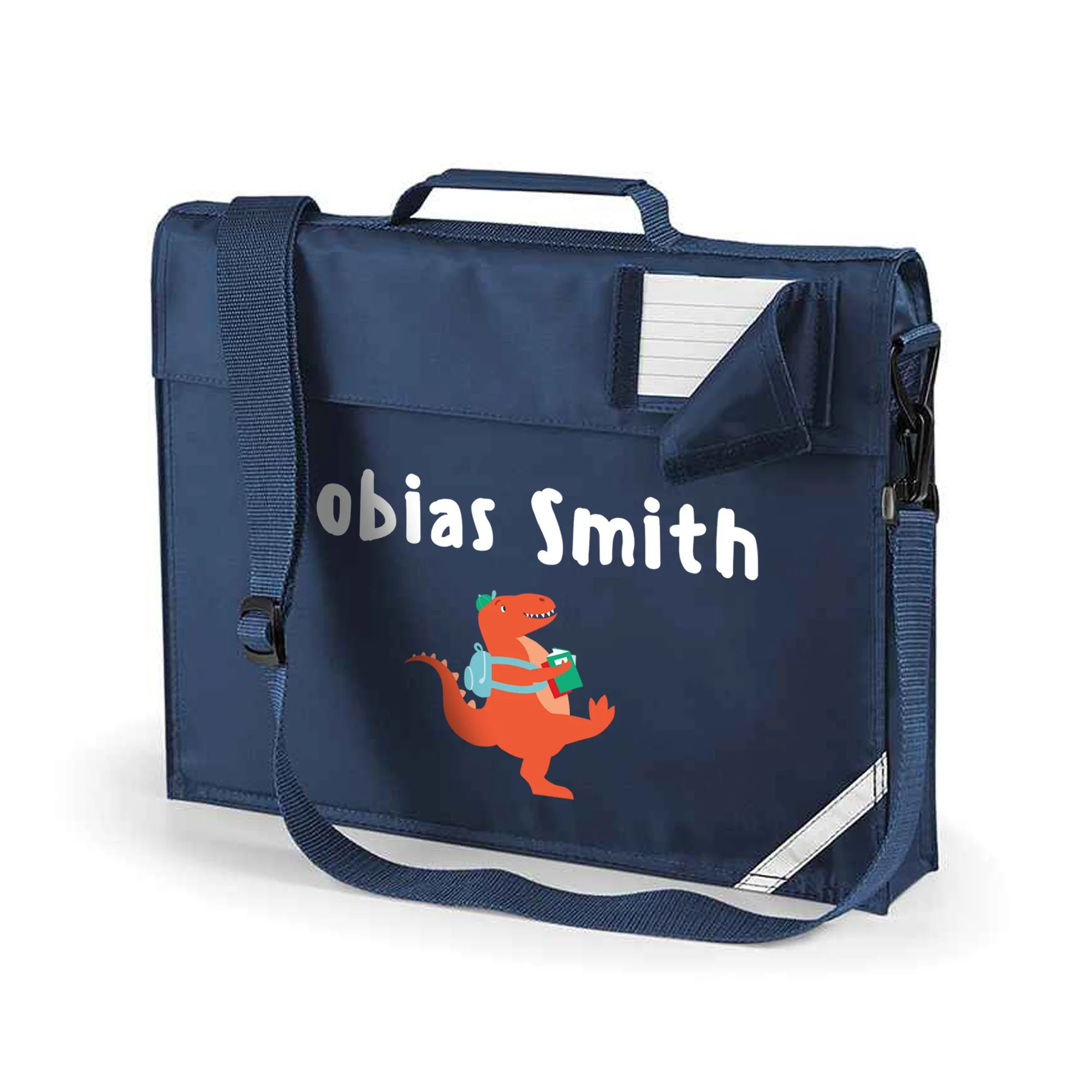 Book Bag -Dinosaur Design - Personalised - Image 3