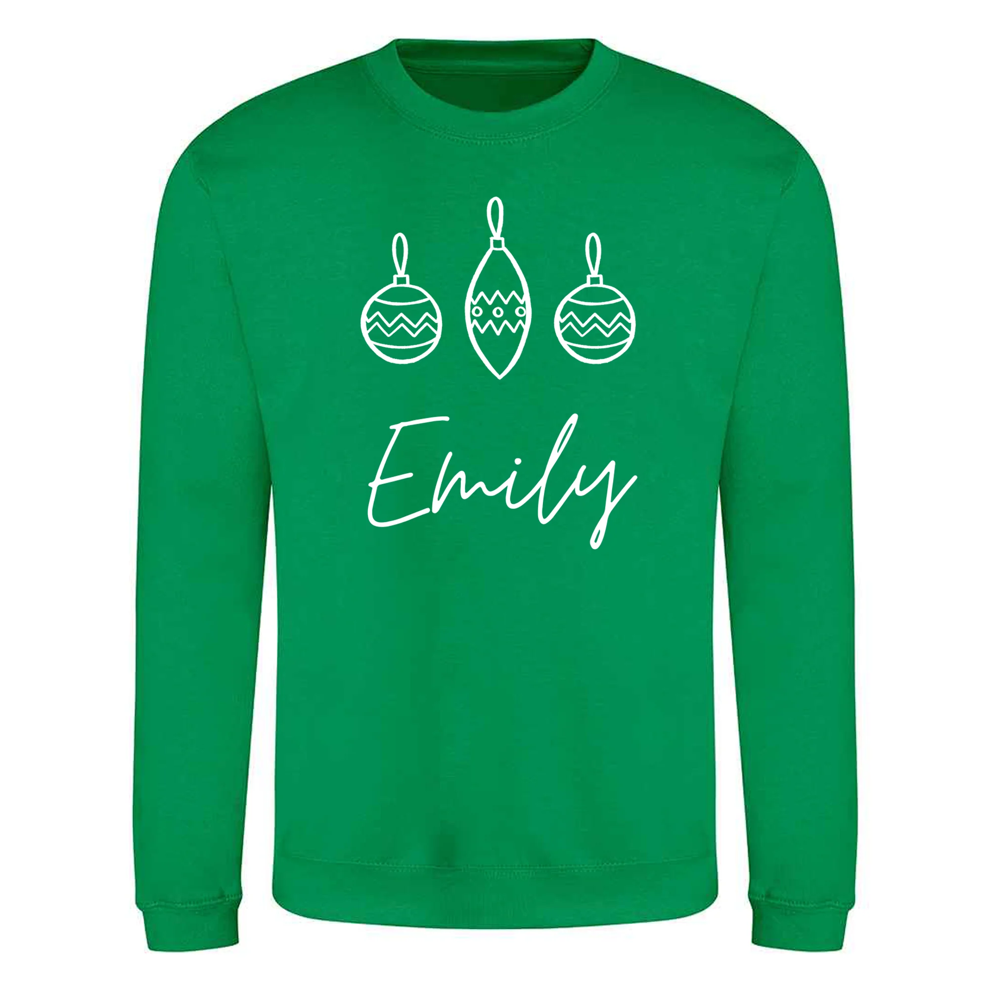 Baubles Design - Personalised - Christmas Sweatshirt / Jumper - Image 3