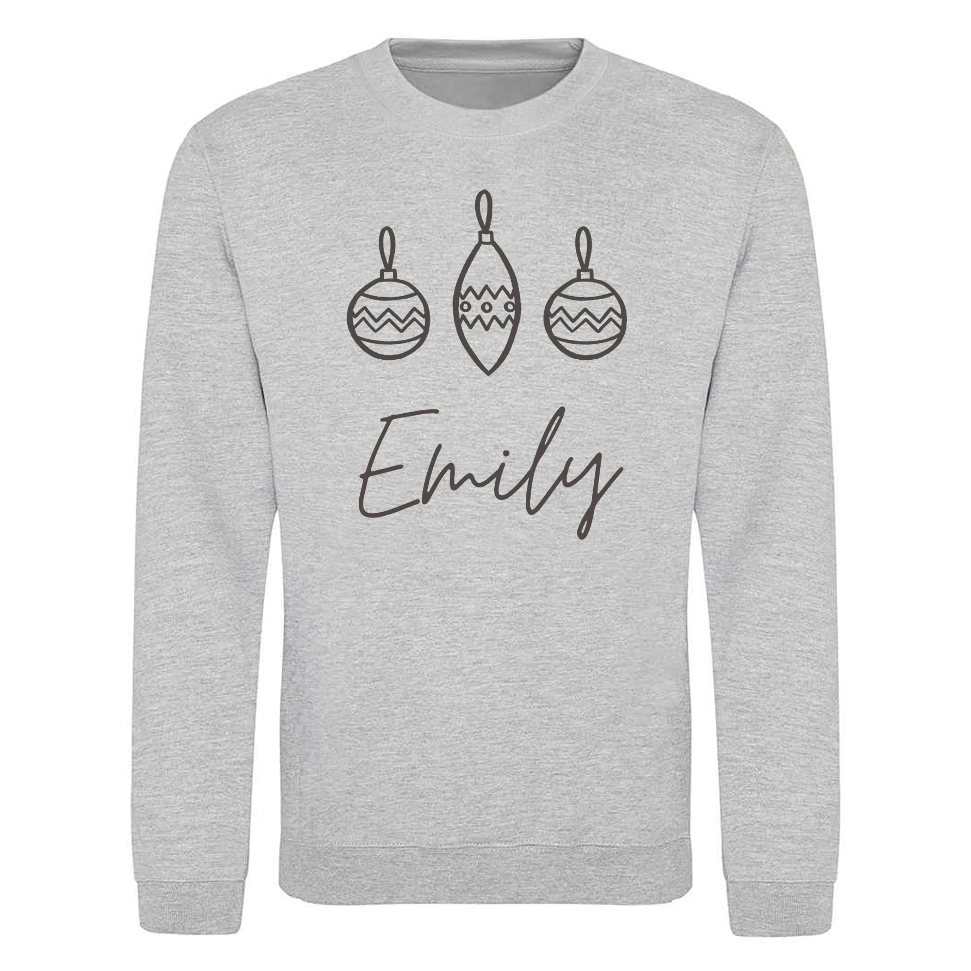 Baubles Design - Personalised - Christmas Sweatshirt / Jumper - Image 4
