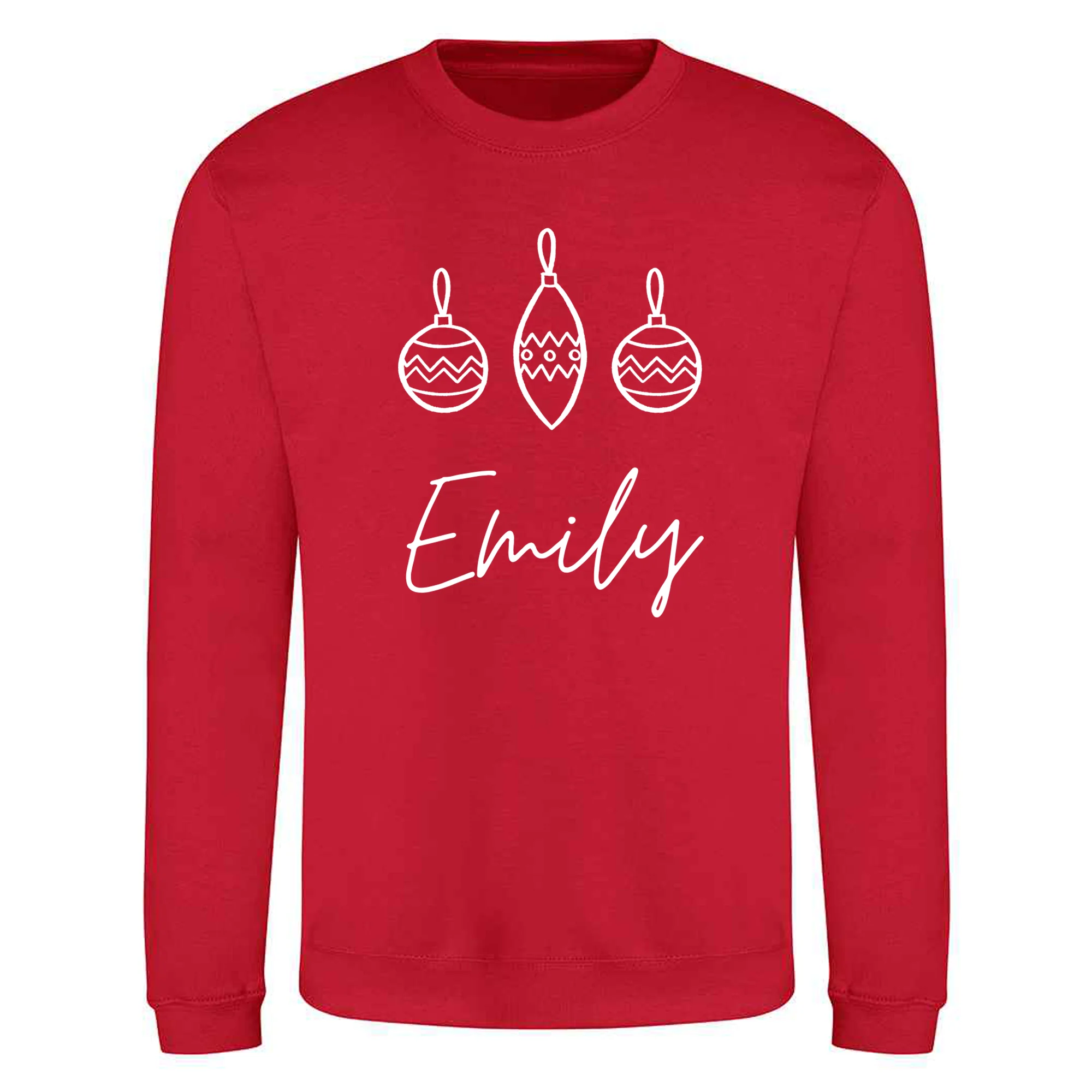 Baubles Design - Personalised - Christmas Sweatshirt / Jumper - Image 5
