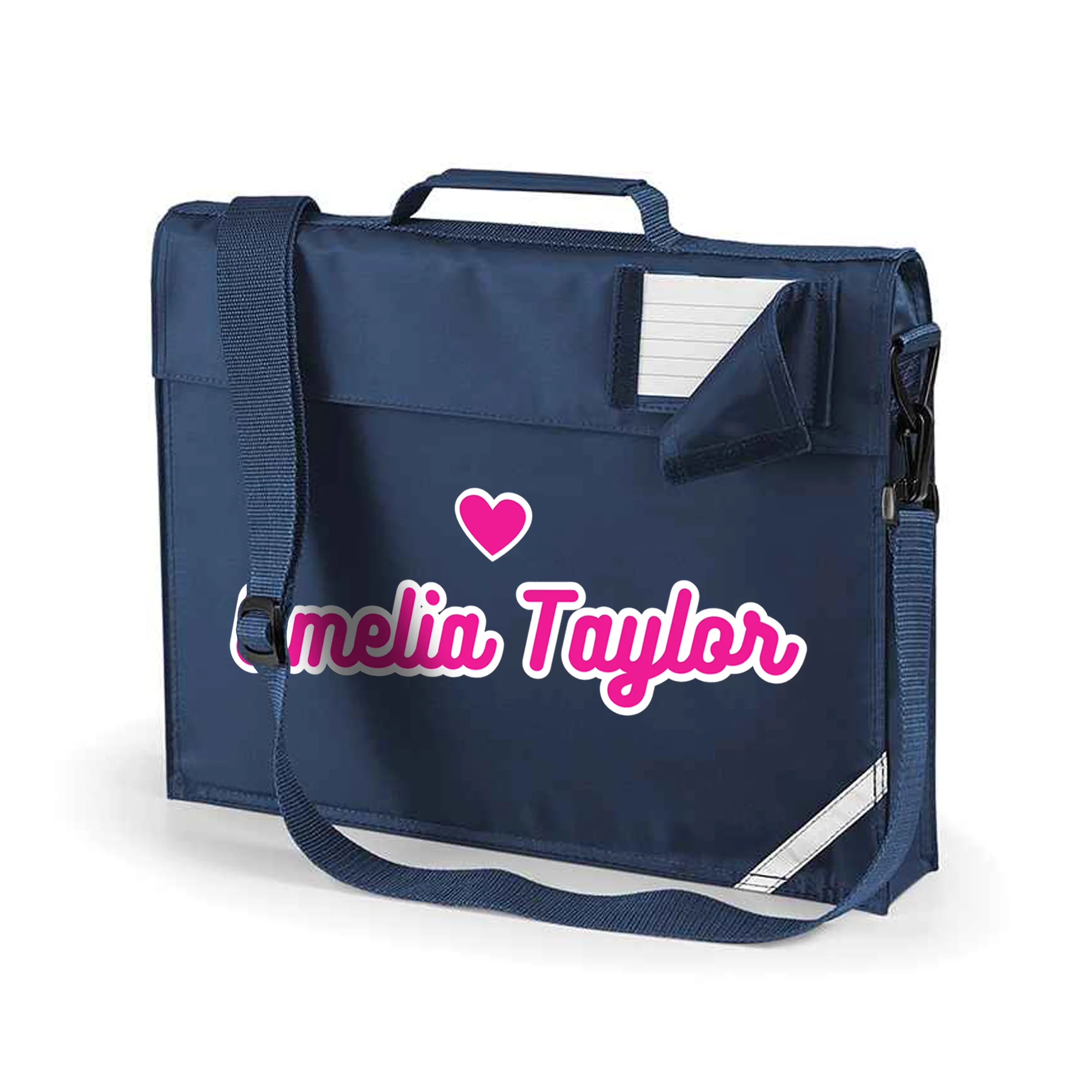 Heart & Name Design - School Bag - Image 3