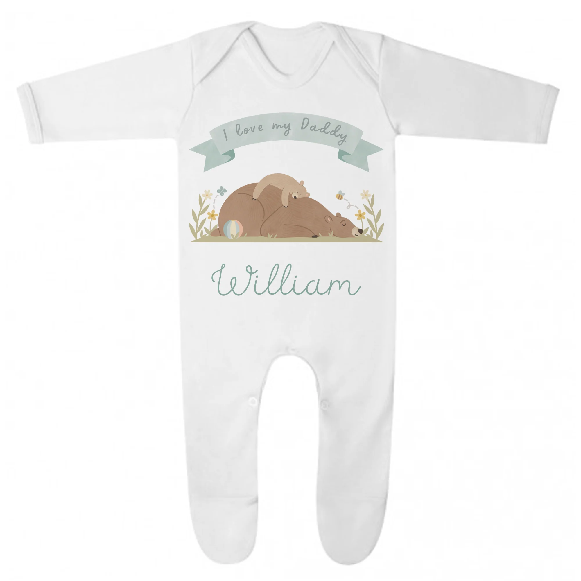 I Love My Daddy Personalised Babygrow - My First Custom Romper - Gift for Dad - Image 2