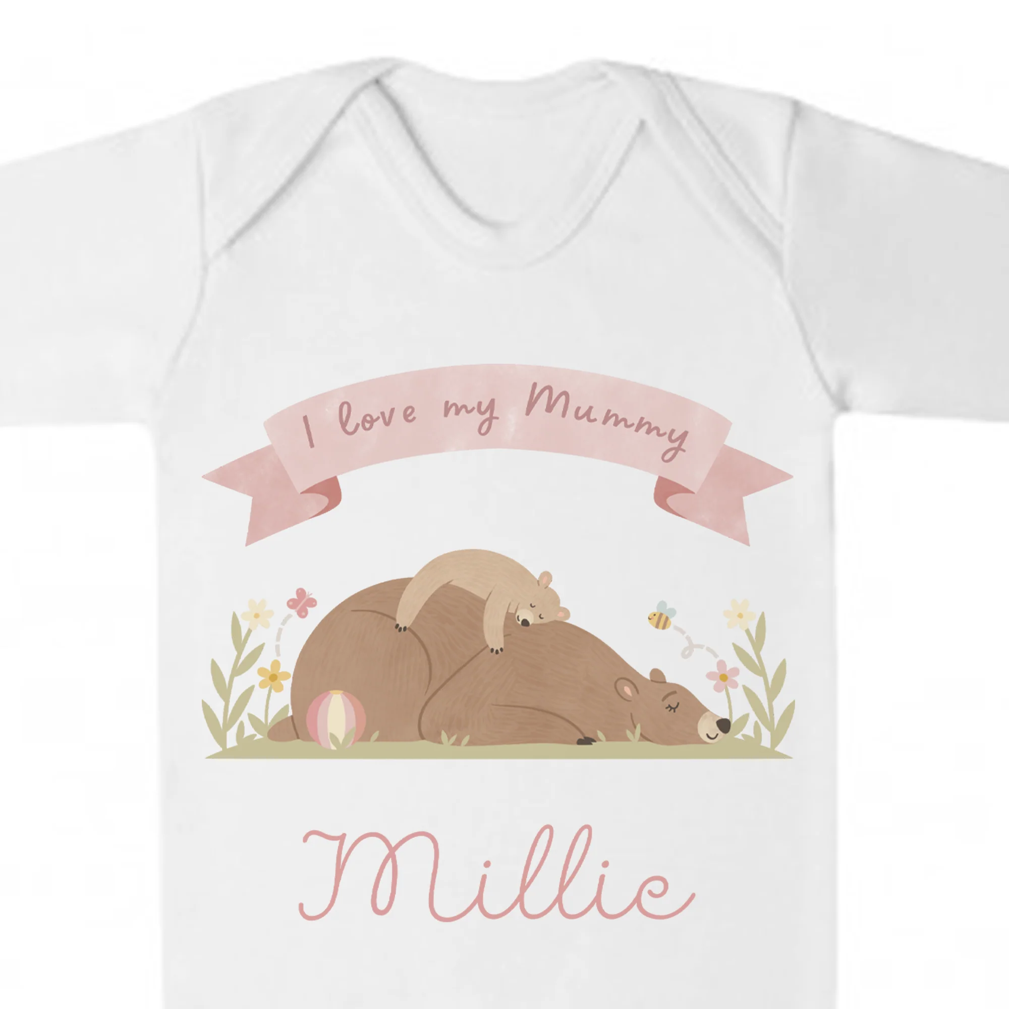 I Love My Mummy Personalised Babygrow - My First Custom Romper - Gift for Mum - Image 2