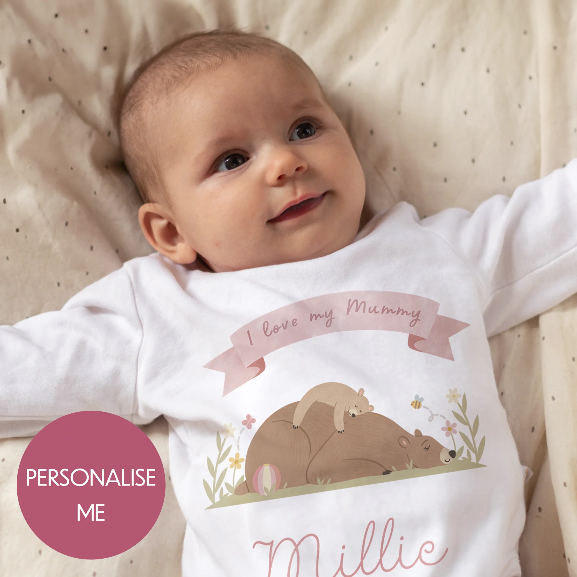 I Love My Mummy Personalised Babygrow - My First Custom Romper - Gift for Mum - Image 4