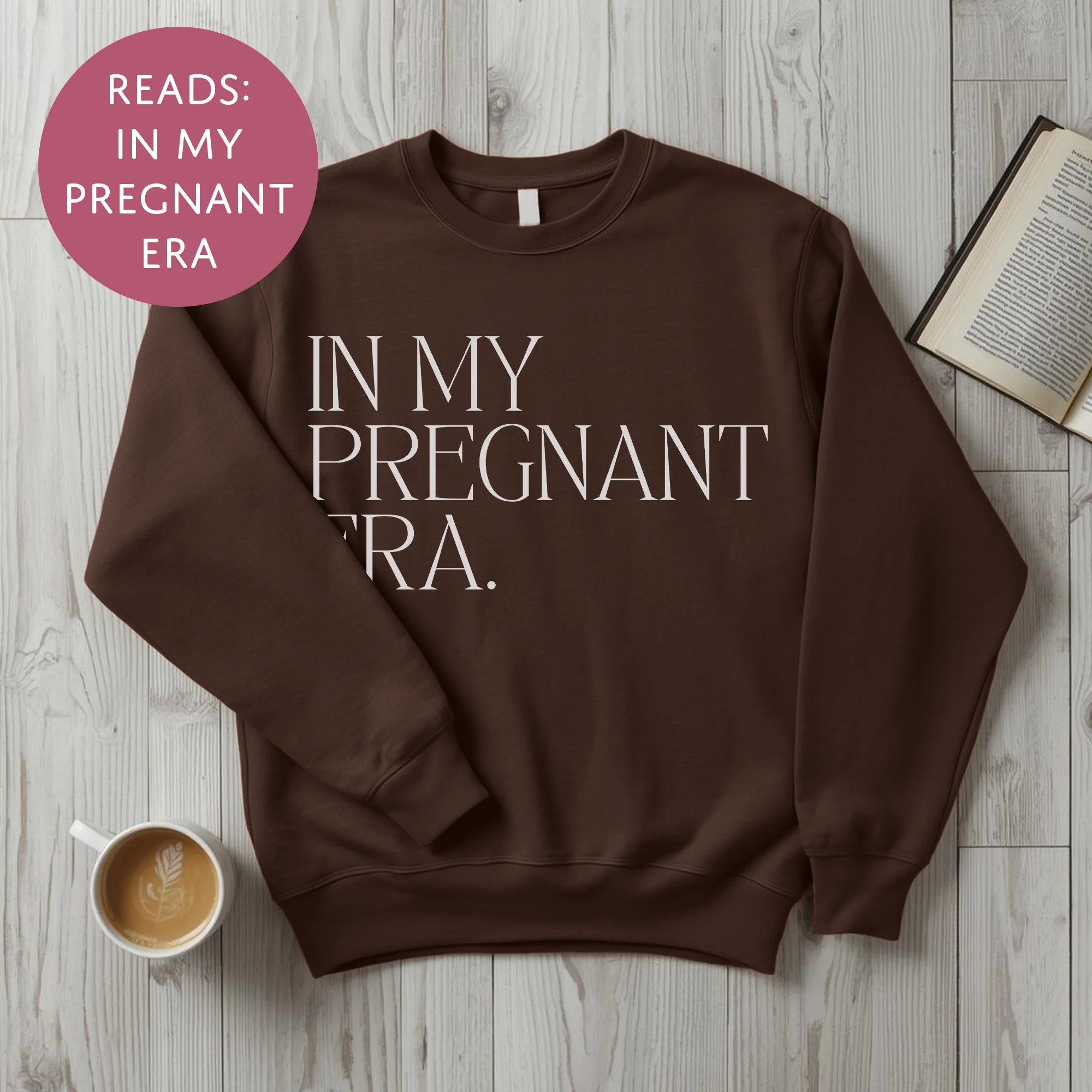 In My Pregnant Era Sweater - Baby Shower Announcement Gift - Custom Mothers Day Jumper - Image 10