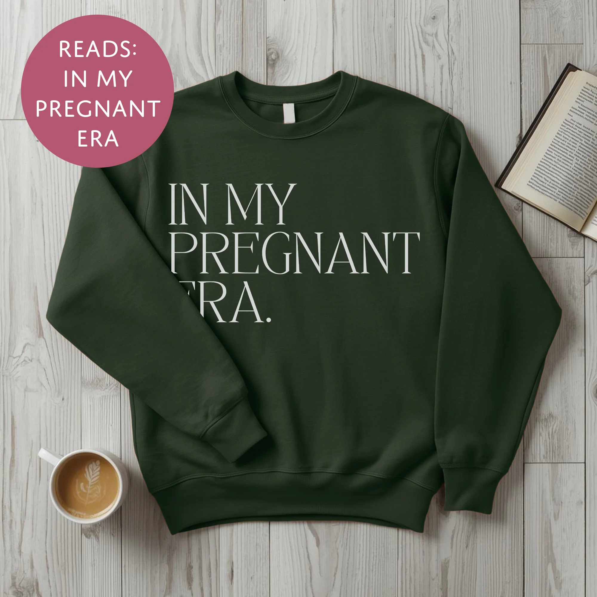In My Pregnant Era Sweater - Baby Shower Announcement Gift - Custom Mothers Day Jumper - Image 11