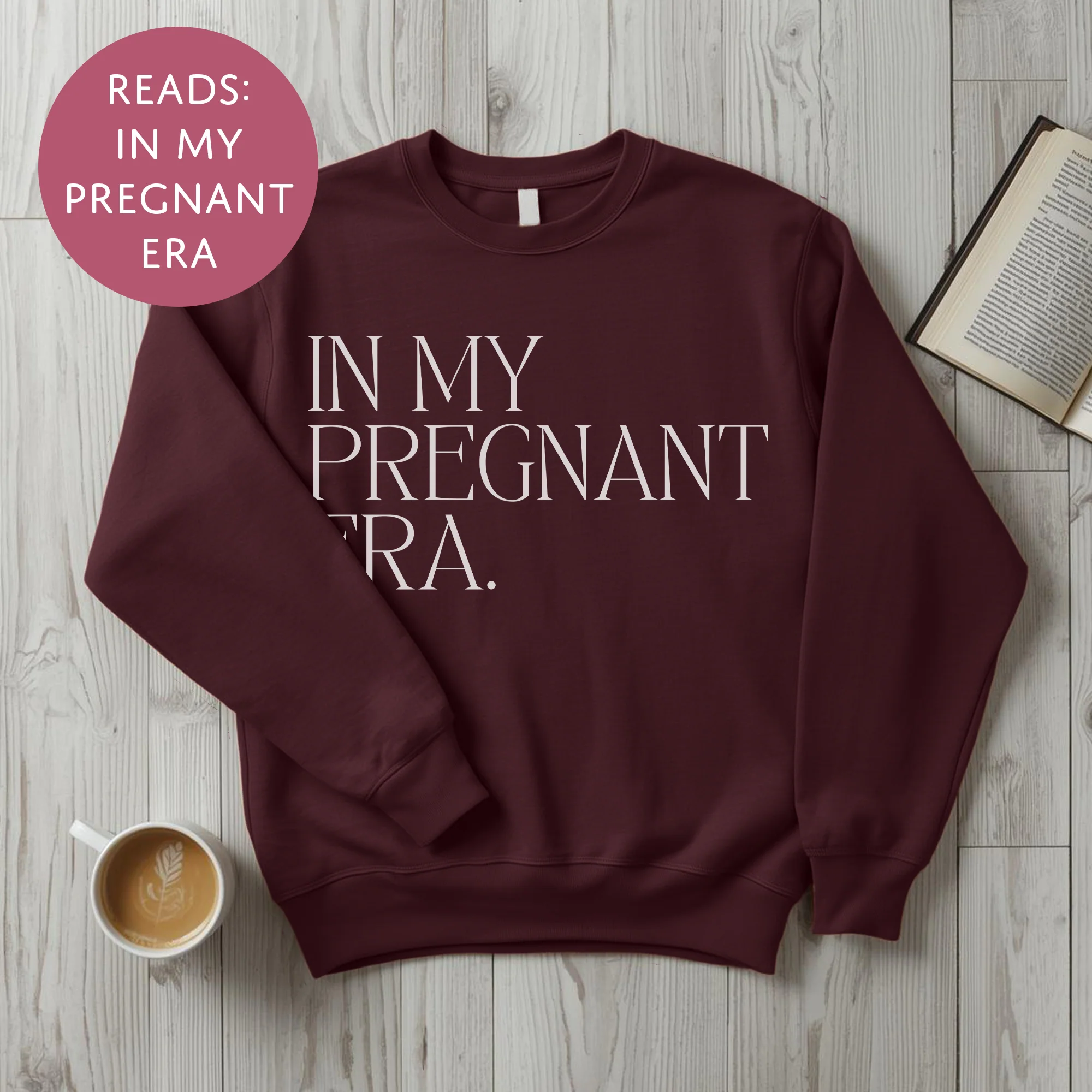 In My Pregnant Era Sweater - Baby Shower Announcement Gift - Custom Mothers Day Jumper - Image 12