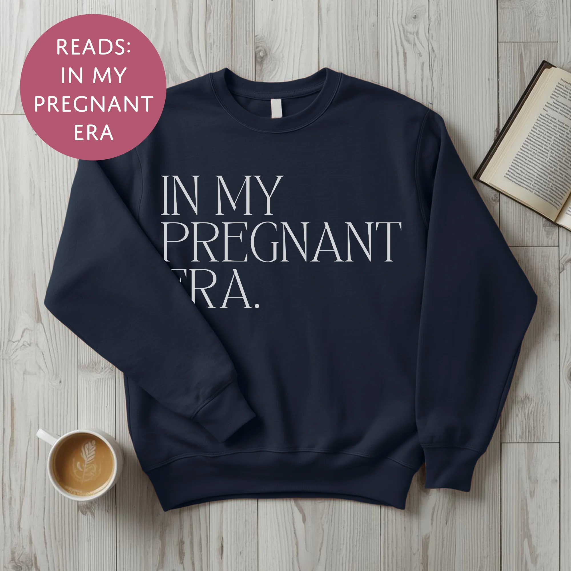 In My Pregnant Era Sweater - Baby Shower Announcement Gift - Custom Mothers Day Jumper - Image 13