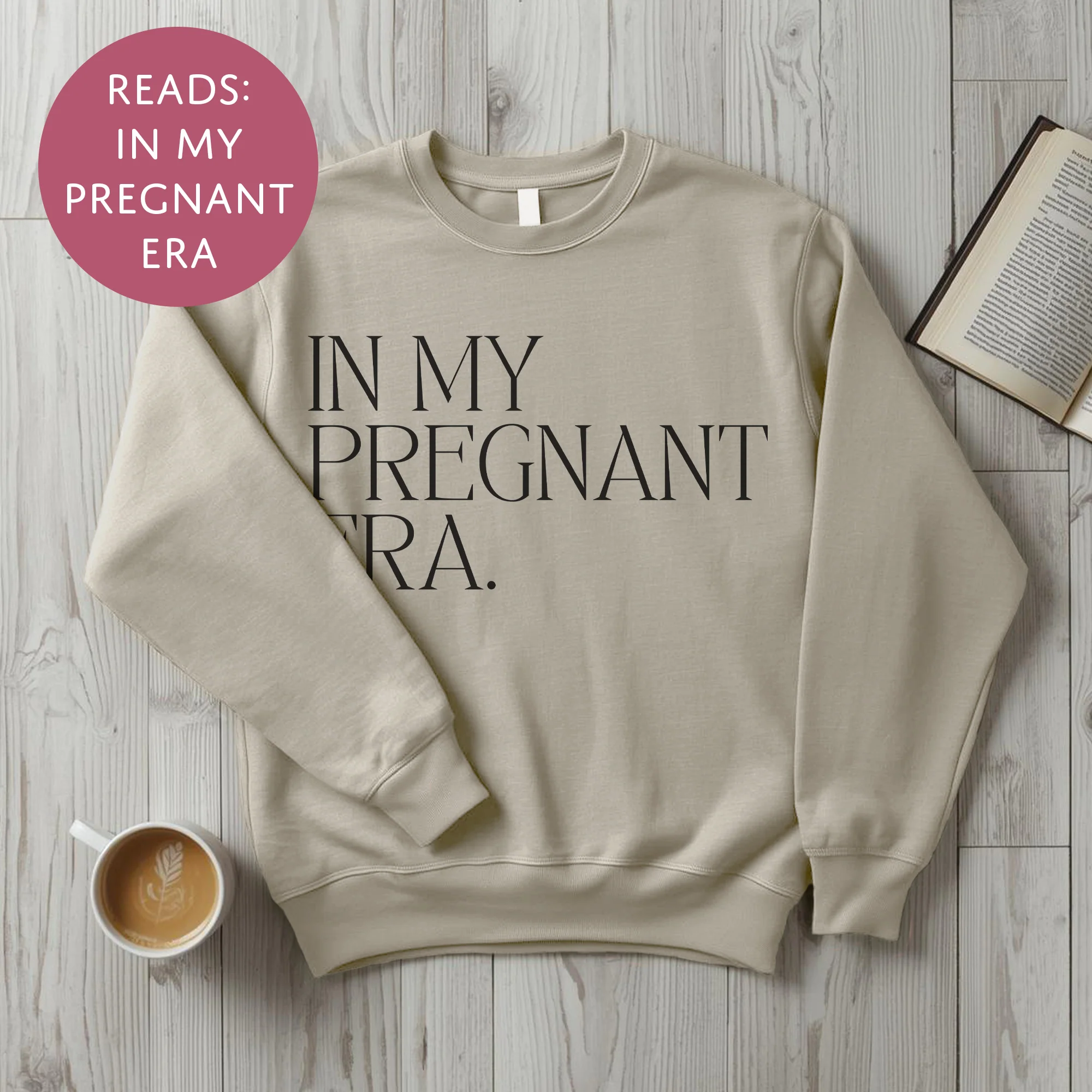In My Pregnant Era Sweater - Baby Shower Announcement Gift - Custom Mothers Day Jumper - Image 14