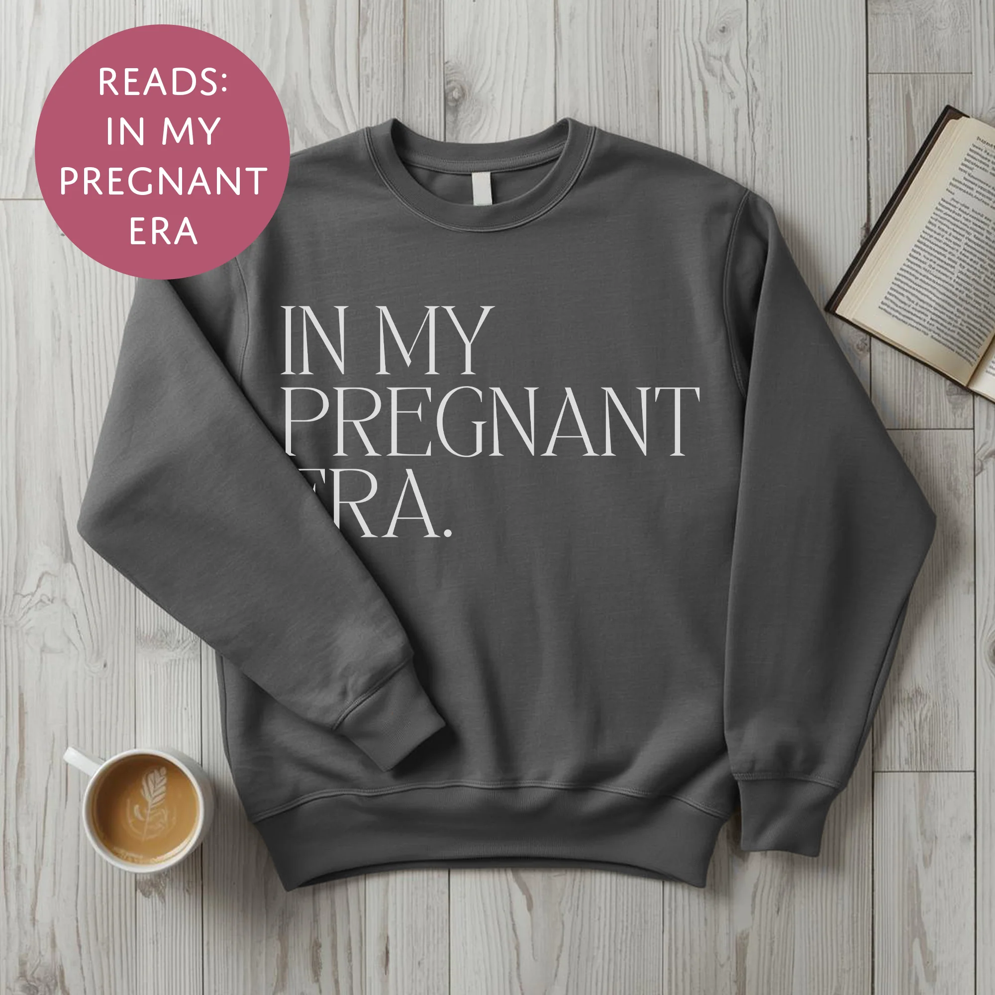 In My Pregnant Era Sweater - Baby Shower Announcement Gift - Custom Mothers Day Jumper - Image 2