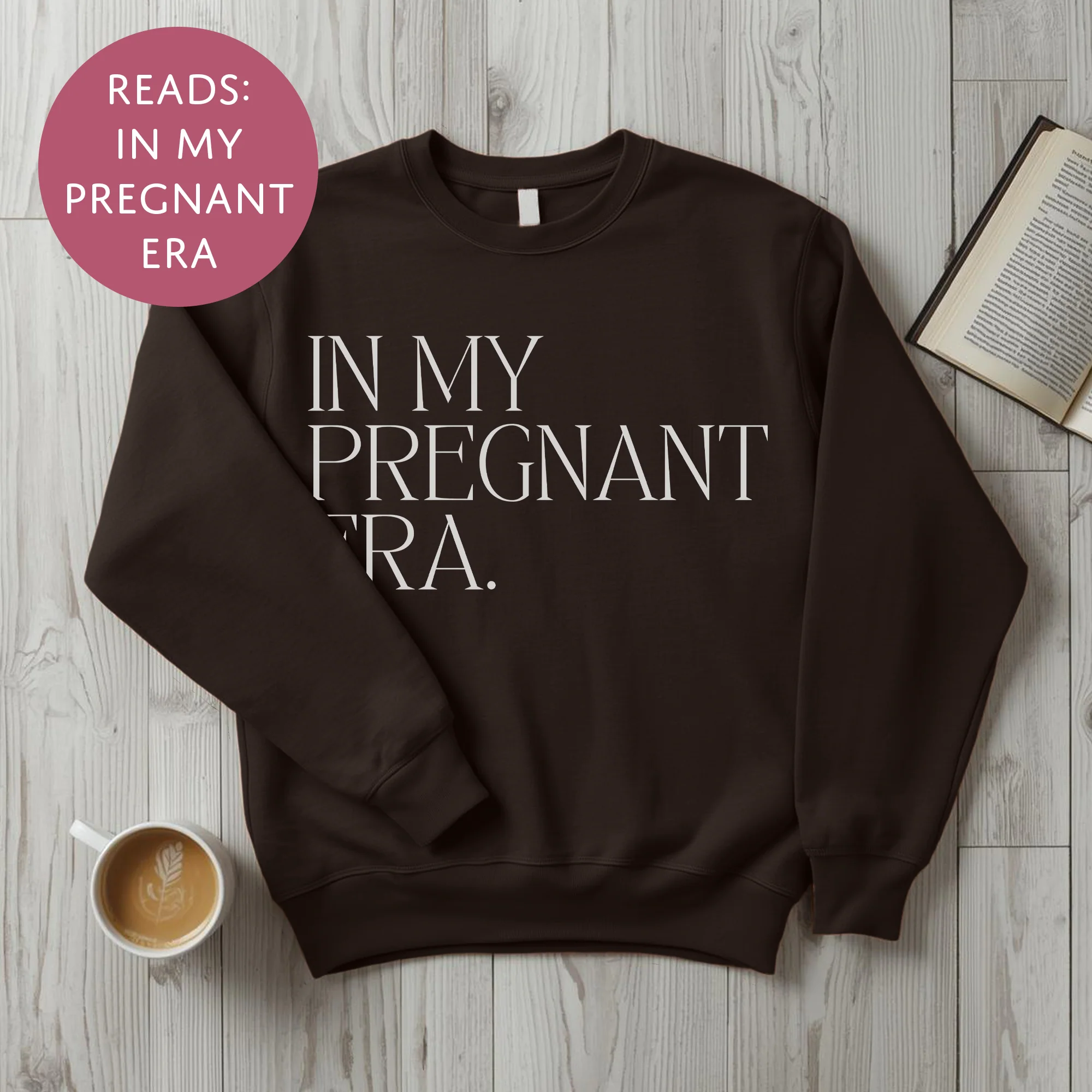 In My Pregnant Era Sweater - Baby Shower Announcement Gift - Custom Mothers Day Jumper - Image 5