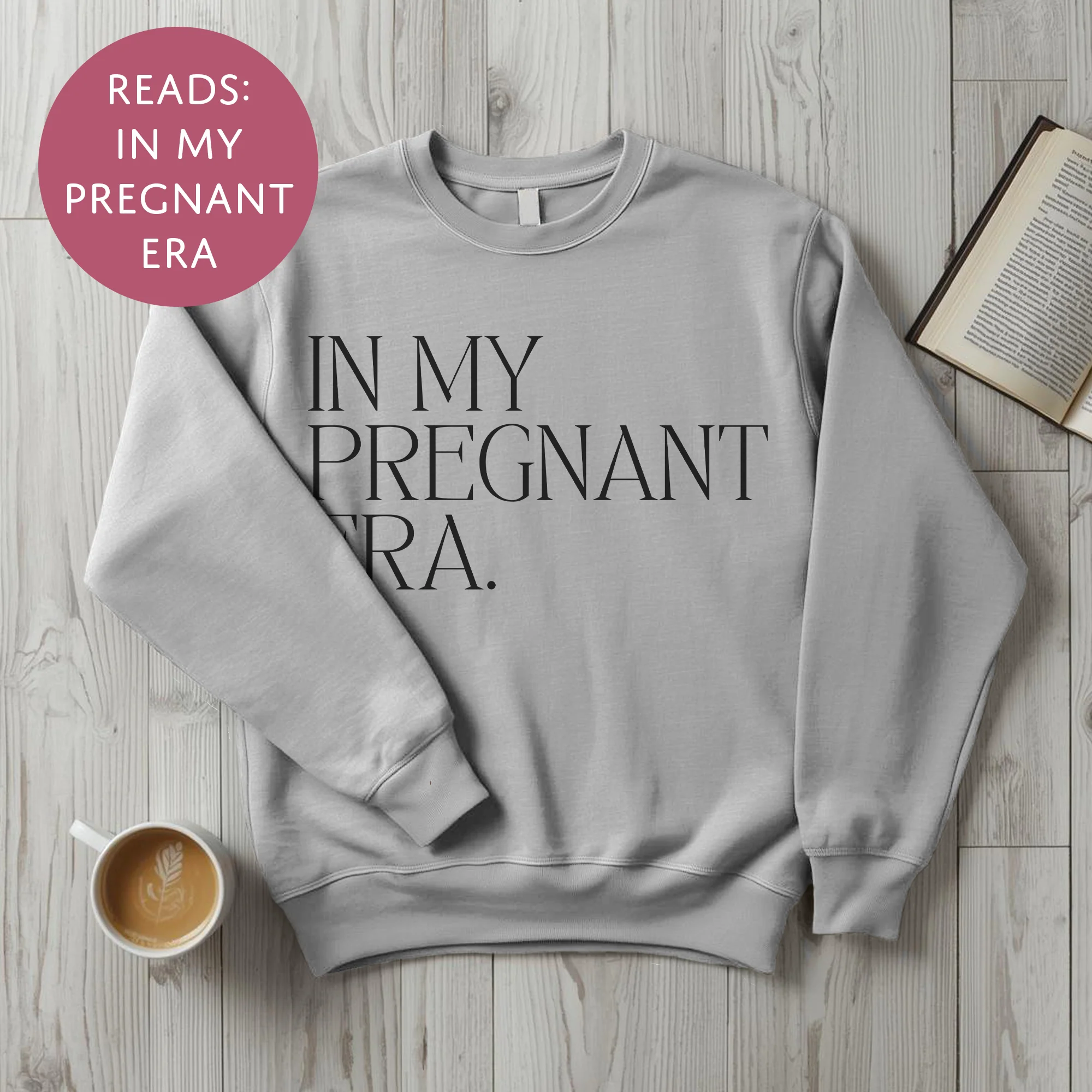 In My Pregnant Era Sweater - Baby Shower Announcement Gift - Custom Mothers Day Jumper - Image 6