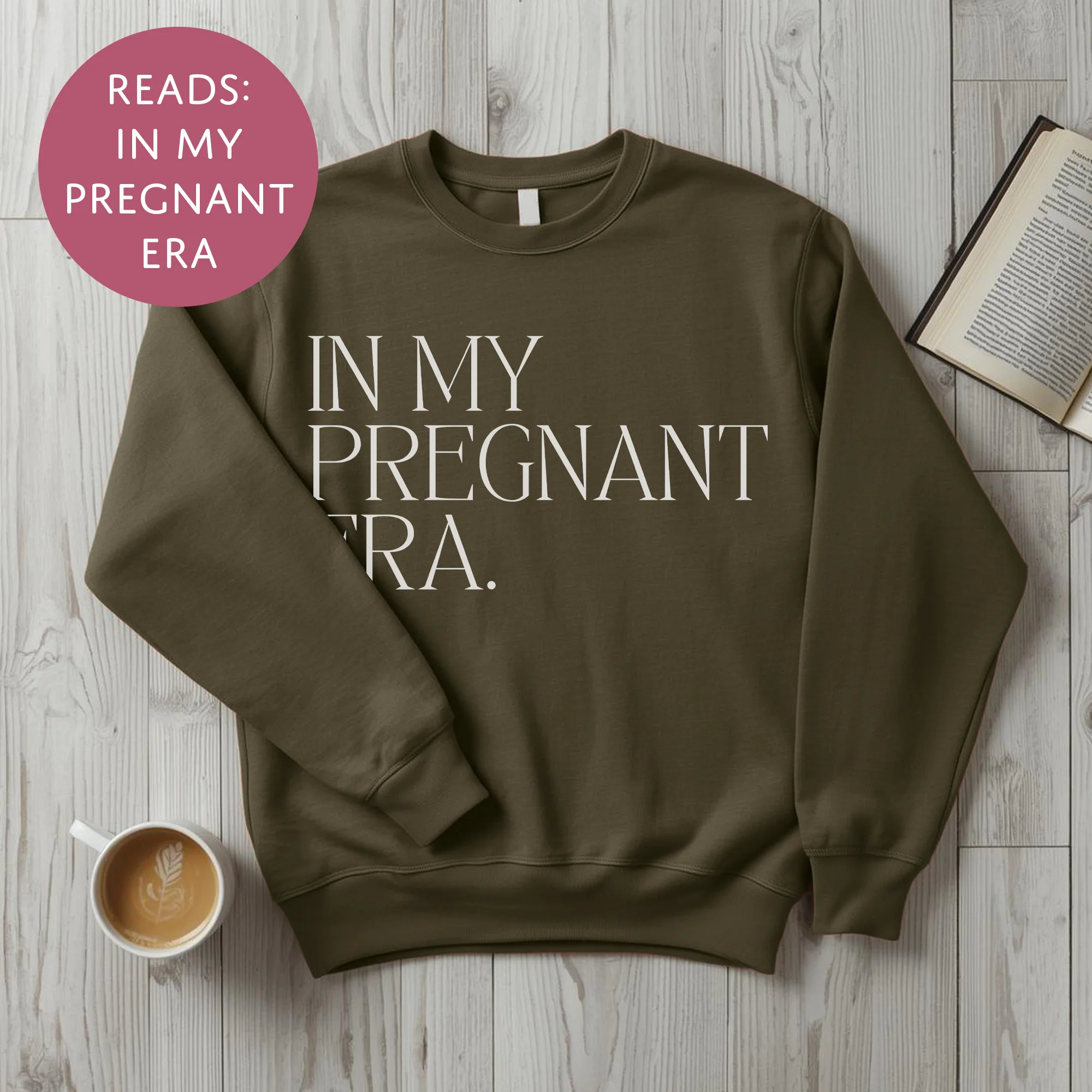 In My Pregnant Era Sweater - Baby Shower Announcement Gift - Custom Mothers Day Jumper - Image 7