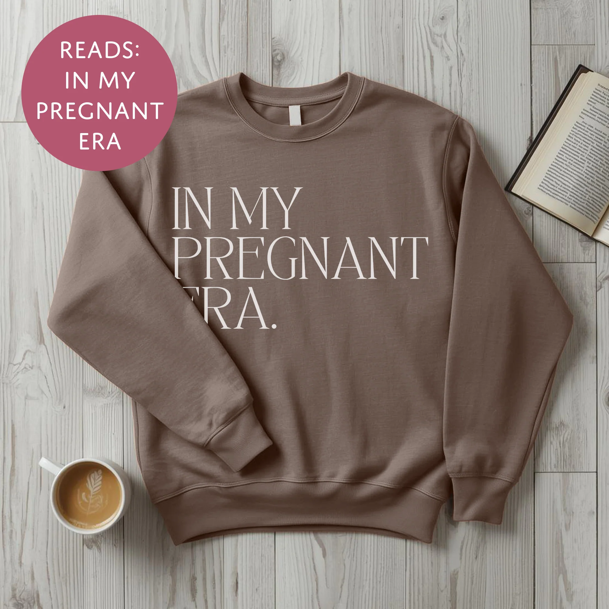 In My Pregnant Era Sweater - Baby Shower Announcement Gift - Custom Mothers Day Jumper - Image 8