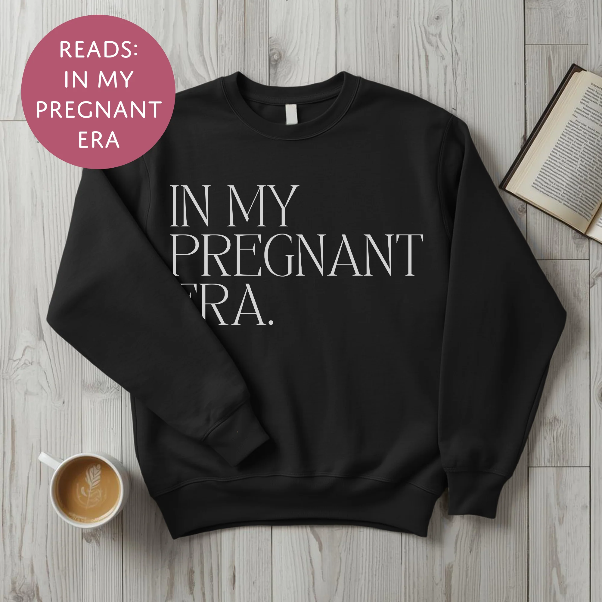 In My Pregnant Era Sweater - Baby Shower Announcement Gift - Custom Mothers Day Jumper - Image 9