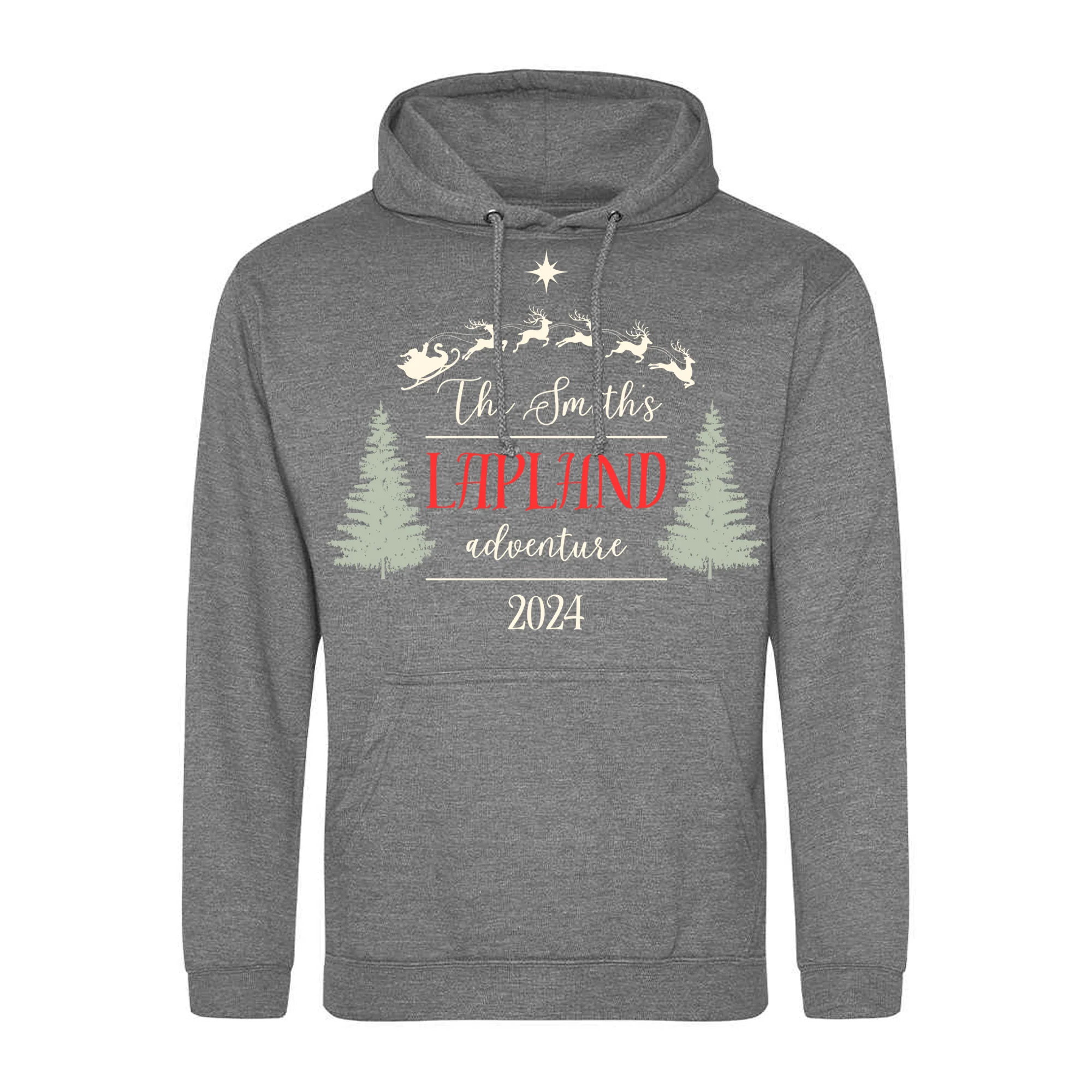 Lapland Festive Hoodie - Personalised - Kids & Adults - Christmas Hoodie - Unisex - Image 3
