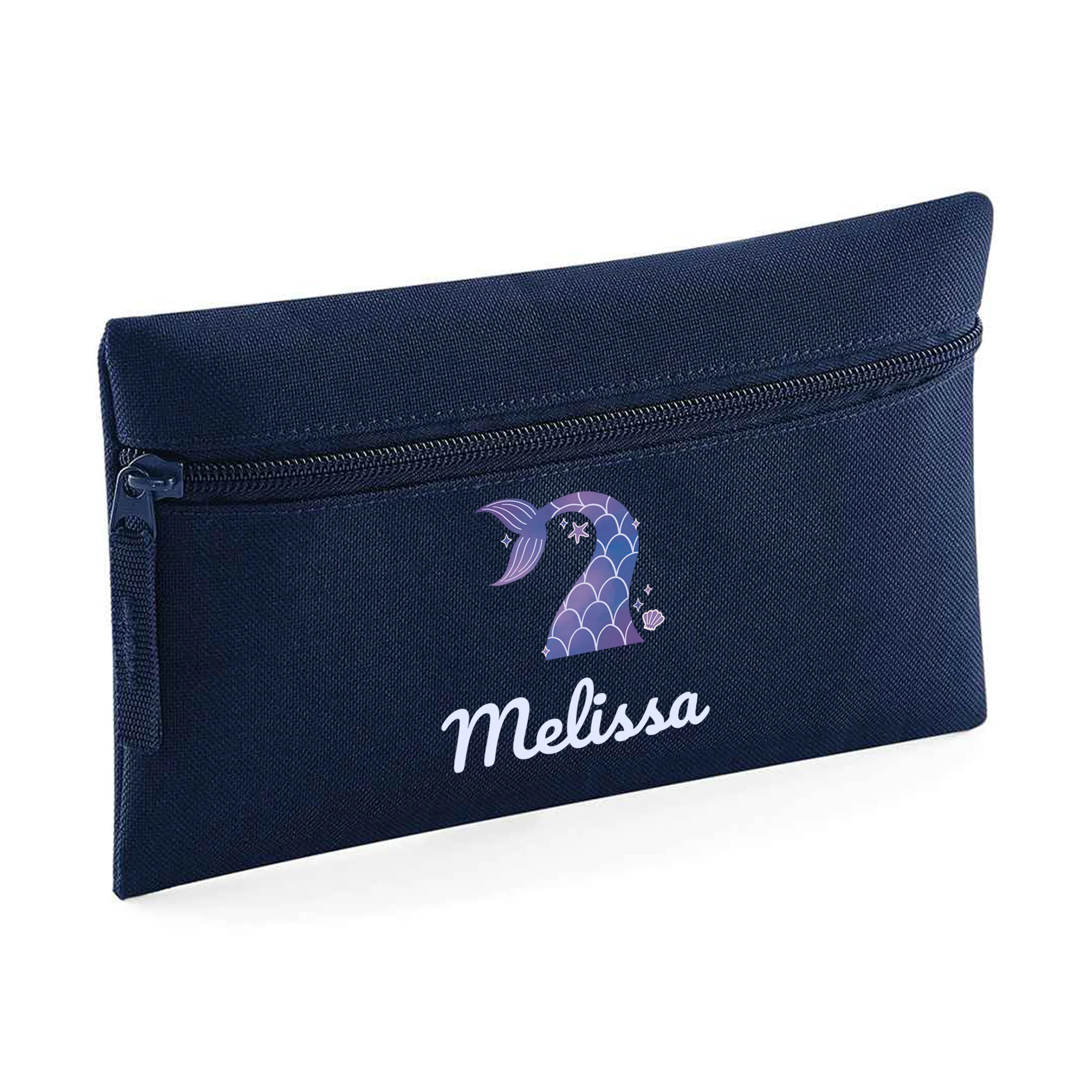 Mermaid Tail Personalised Kids Pencil Case – Stationery Storage Bag for School - Image 3
