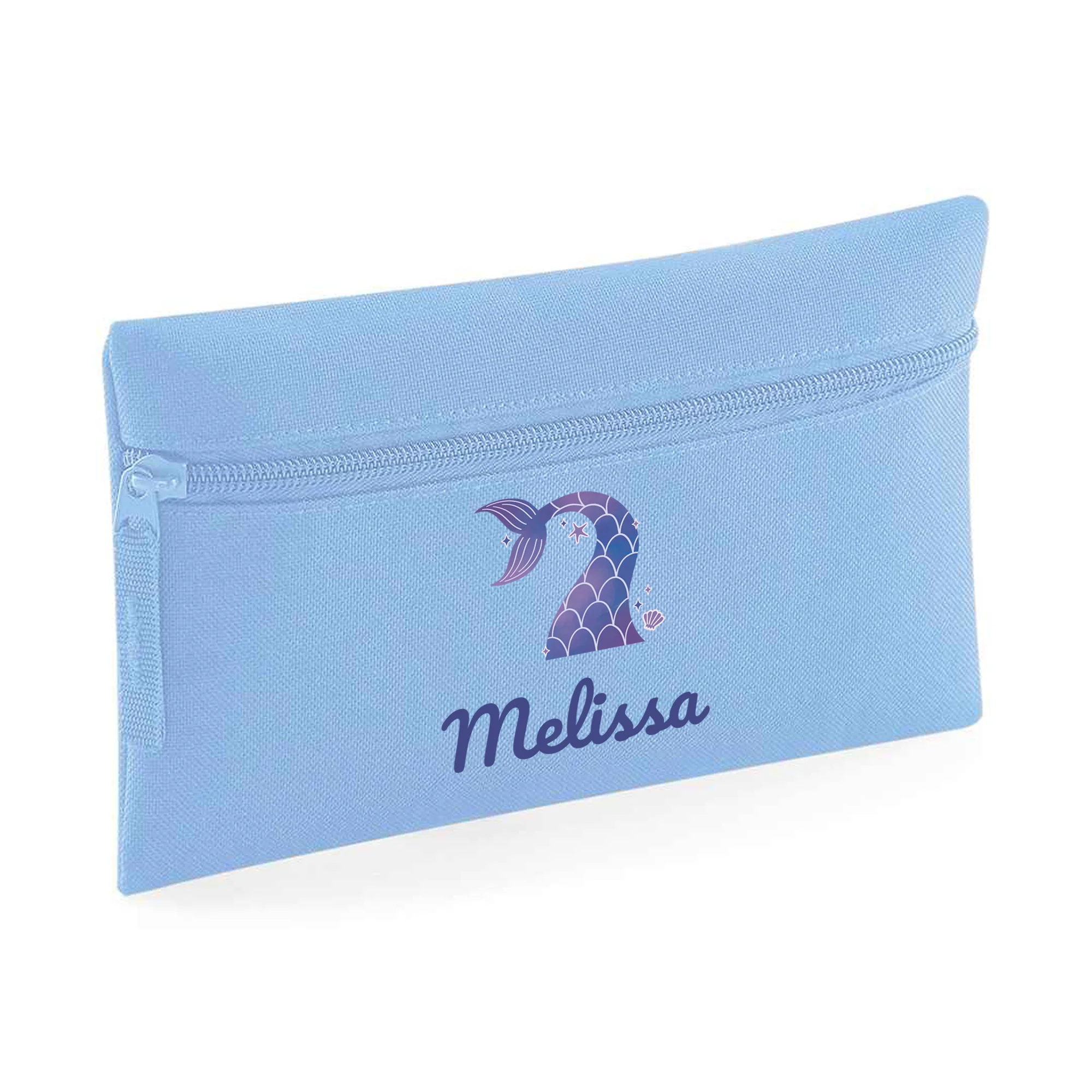 Mermaid Tail Personalised Kids Pencil Case – Stationery Storage Bag for School - Image 4