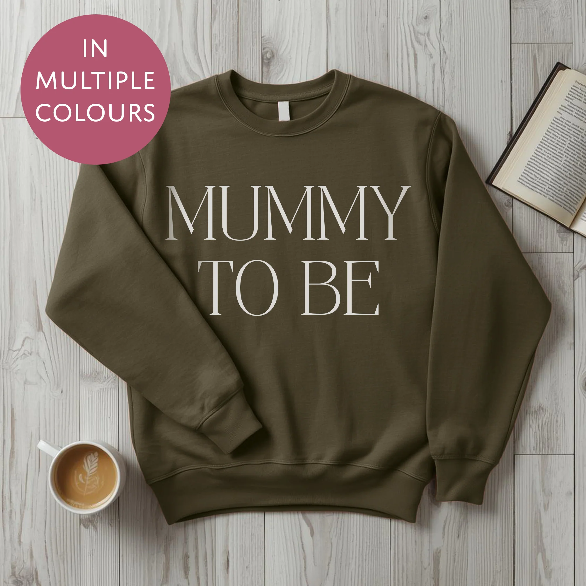 Mummy To Be Sweater - Bold - Baby Shower Announcement Gift - Custom Mothers Day Jumper - Image 2