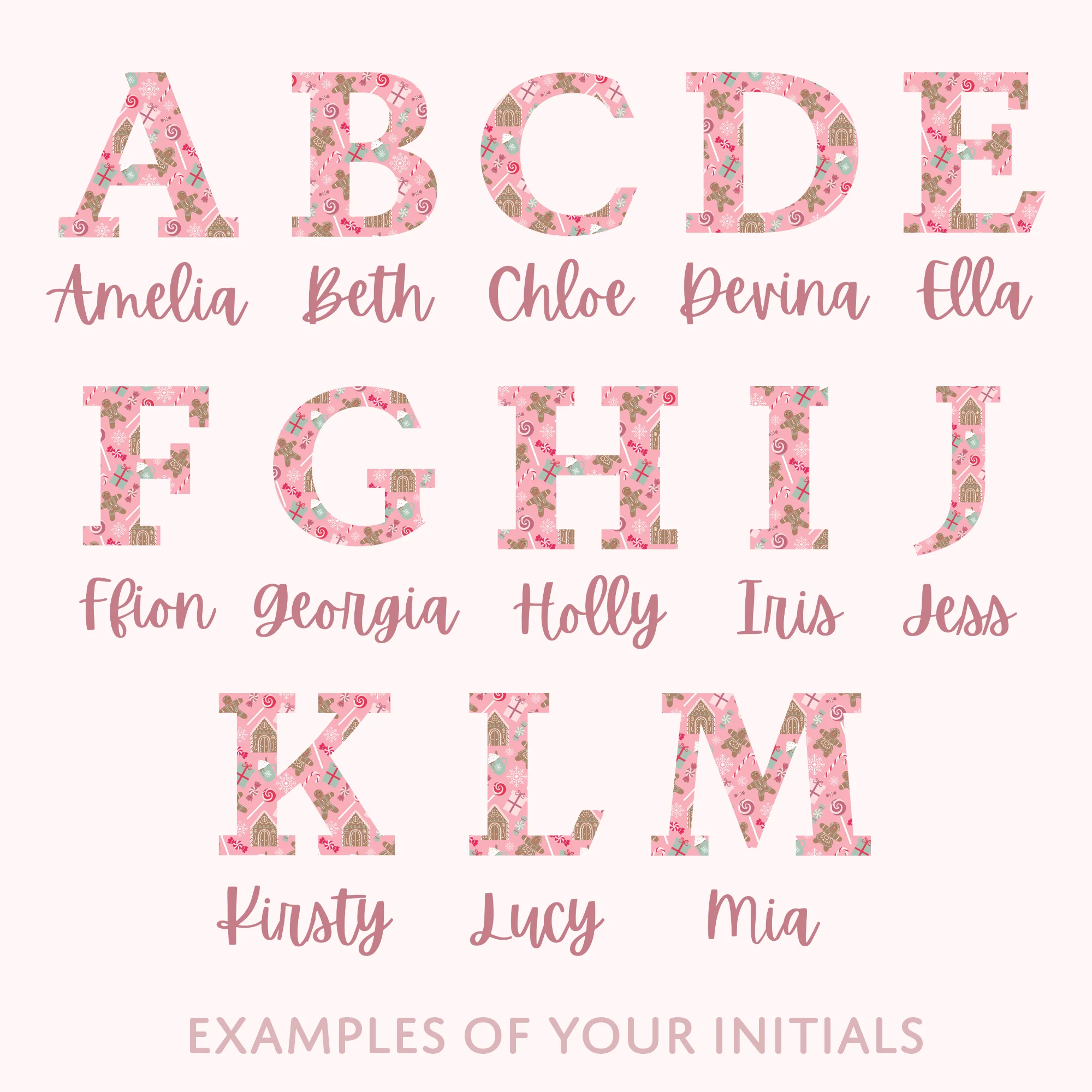 Personalised My Sweet Christmas Gift Sack - Initials Design - Image 4