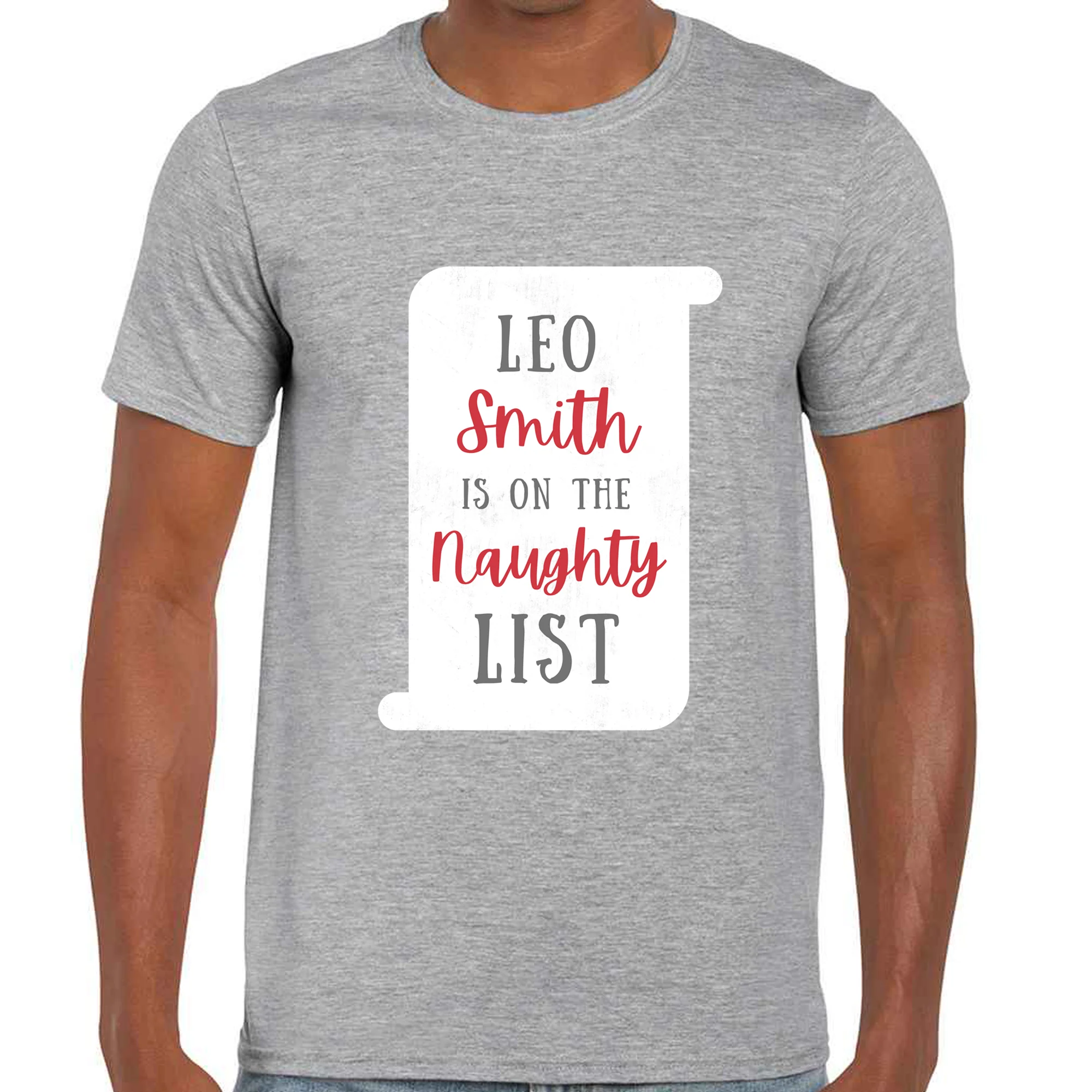 Naughty/Nice - Personalised - Christmas T-shirt - Image 3