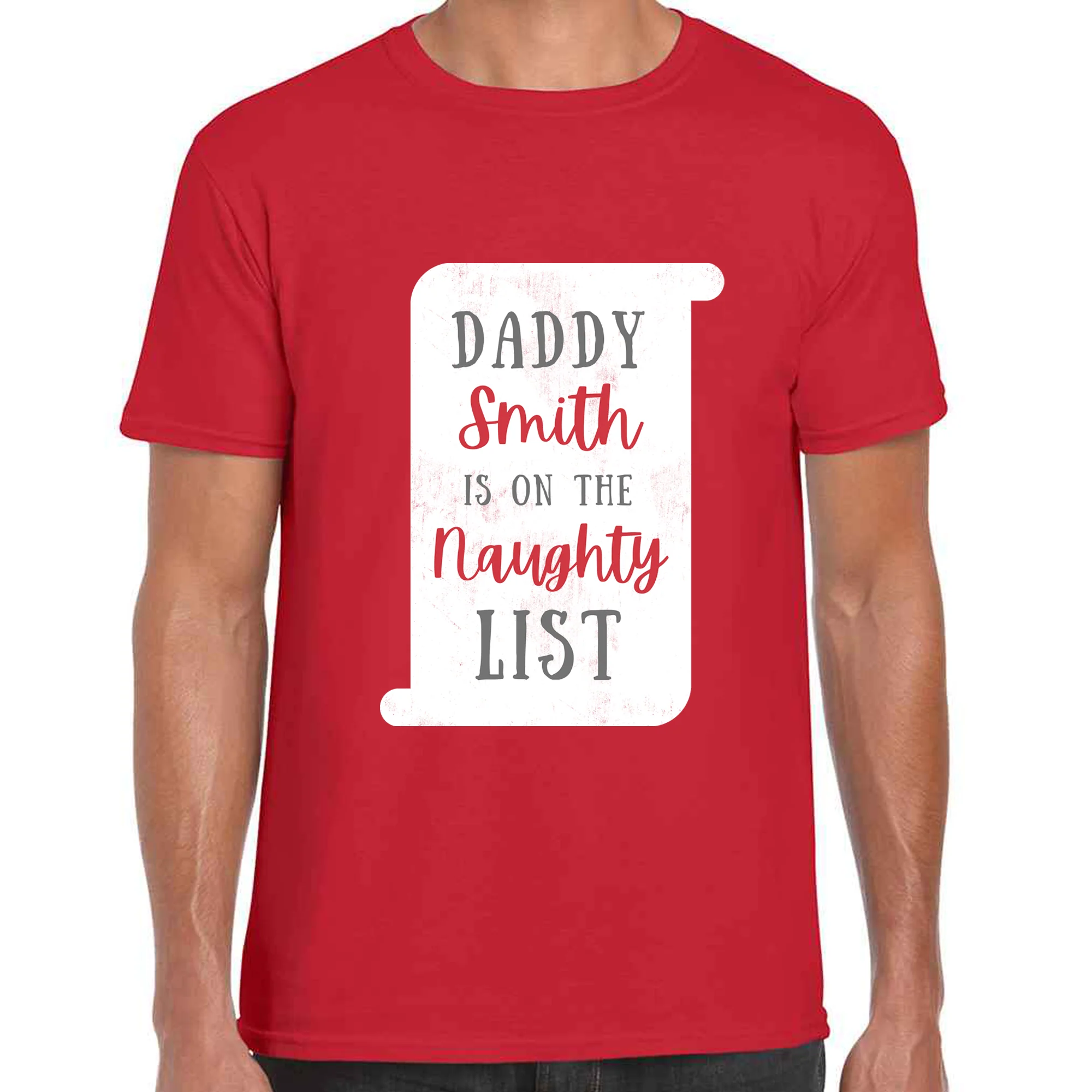 Naughty/Nice - Personalised - Christmas T-shirt - Image 4
