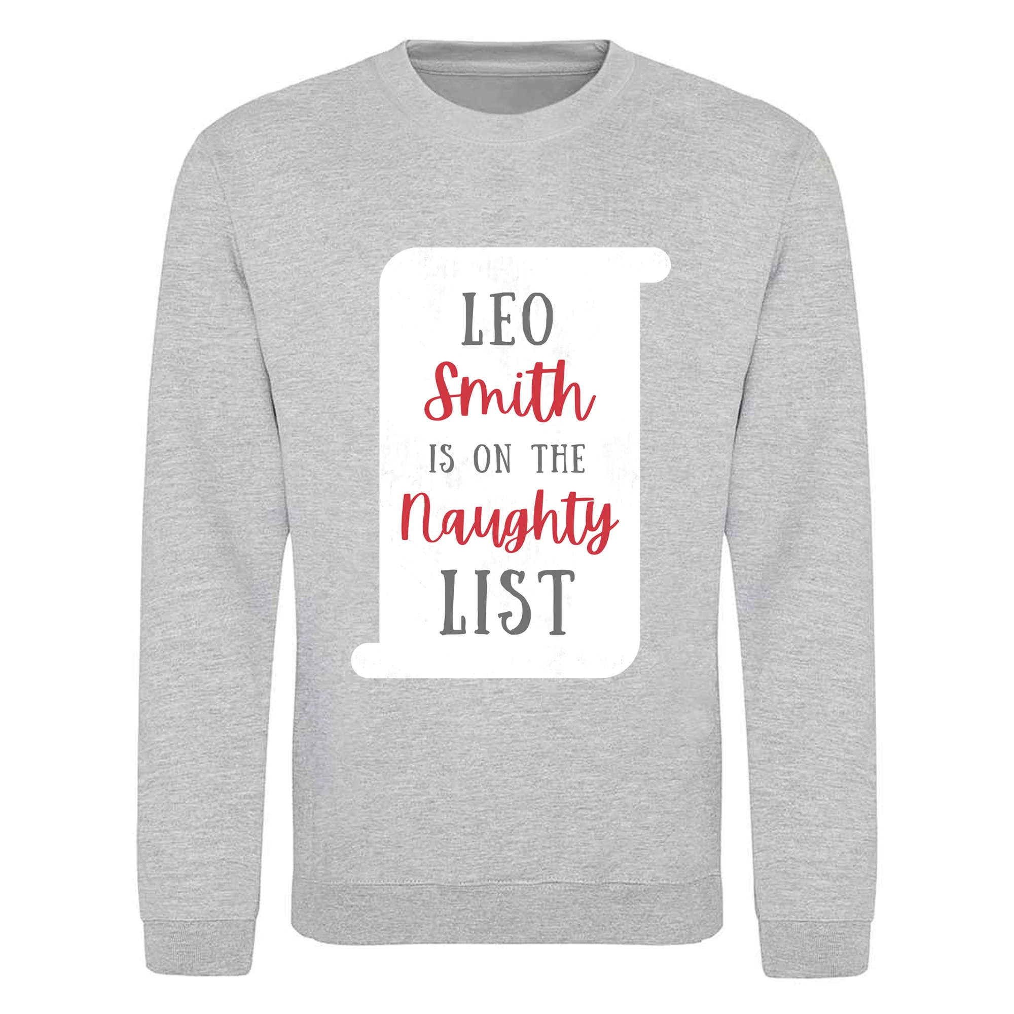 Naughty or Nice List with Name - Personalised - Christmas Sweatshirt / Jumper - Image 4