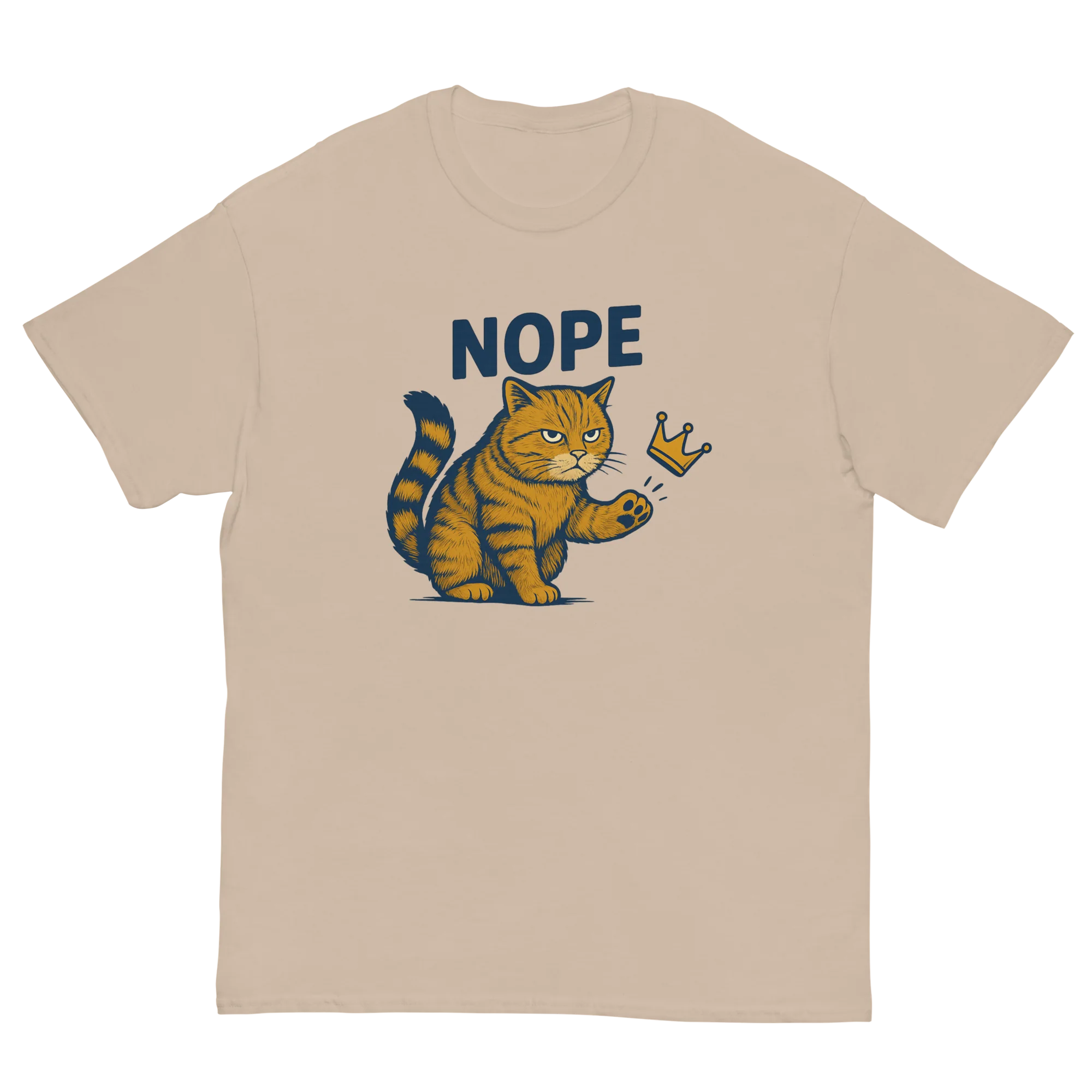 No Kings In America orange Cat Political Meme Patriotic T-shirt front Print - Image 10
