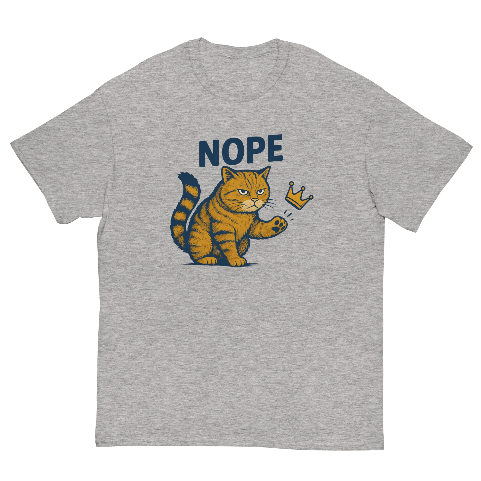 No Kings In America orange Cat Political Meme Patriotic T-shirt front Print - Image 13