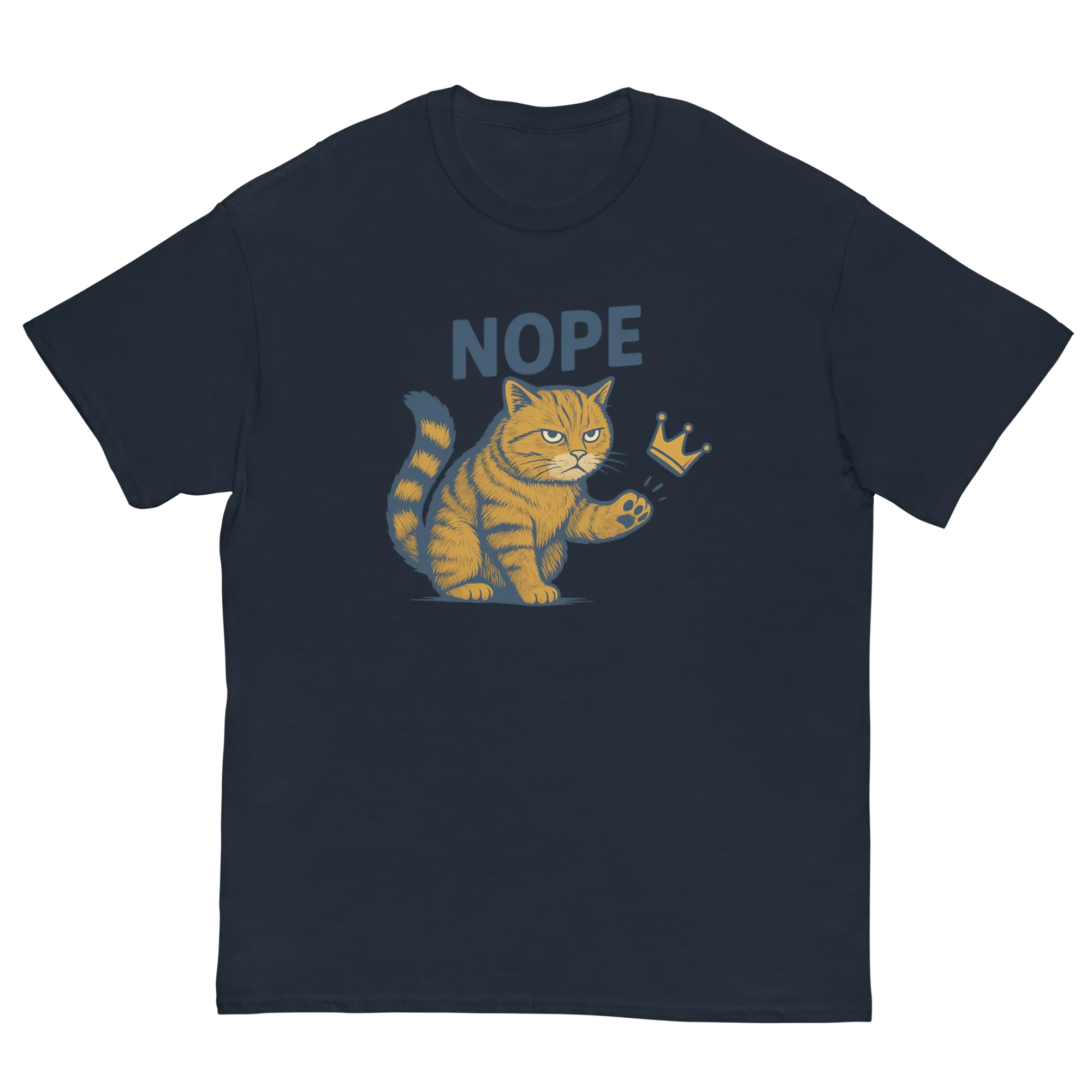 No Kings In America orange Cat Political Meme Patriotic T-shirt front Print - Image 14