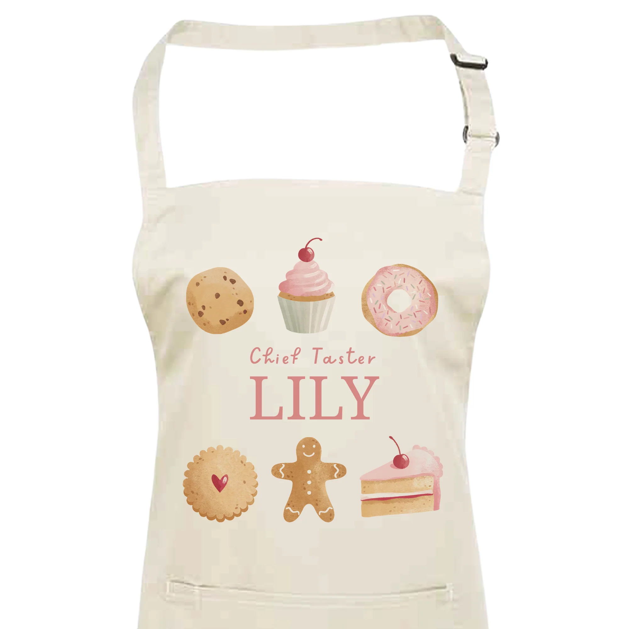 Personalised Baking Treats Apron - Chief Taster Name Apron - Unisex for Adults and Kids - Image 2
