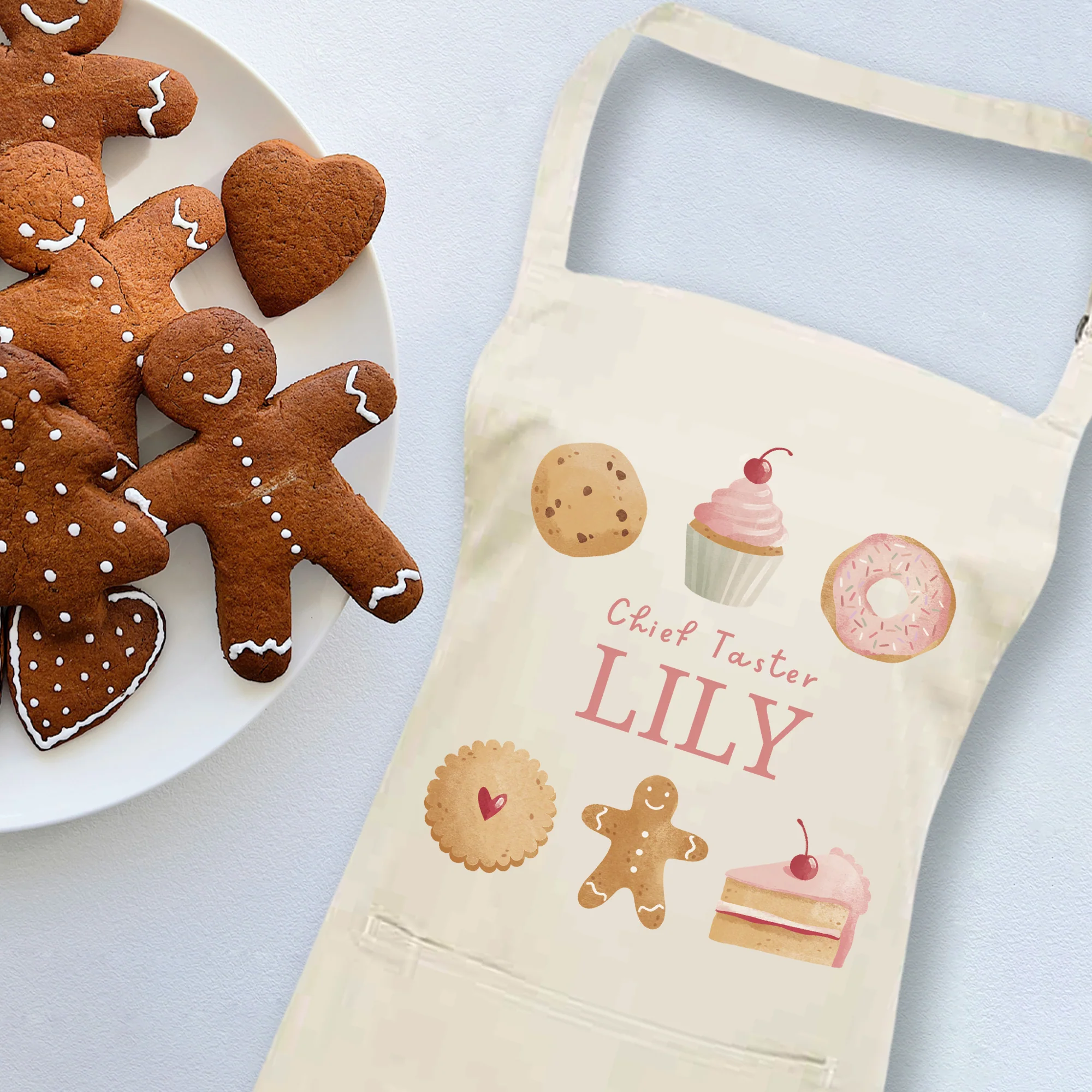 Personalised Baking Treats Apron - Chief Taster Name Apron - Unisex for Adults and Kids - Image 3