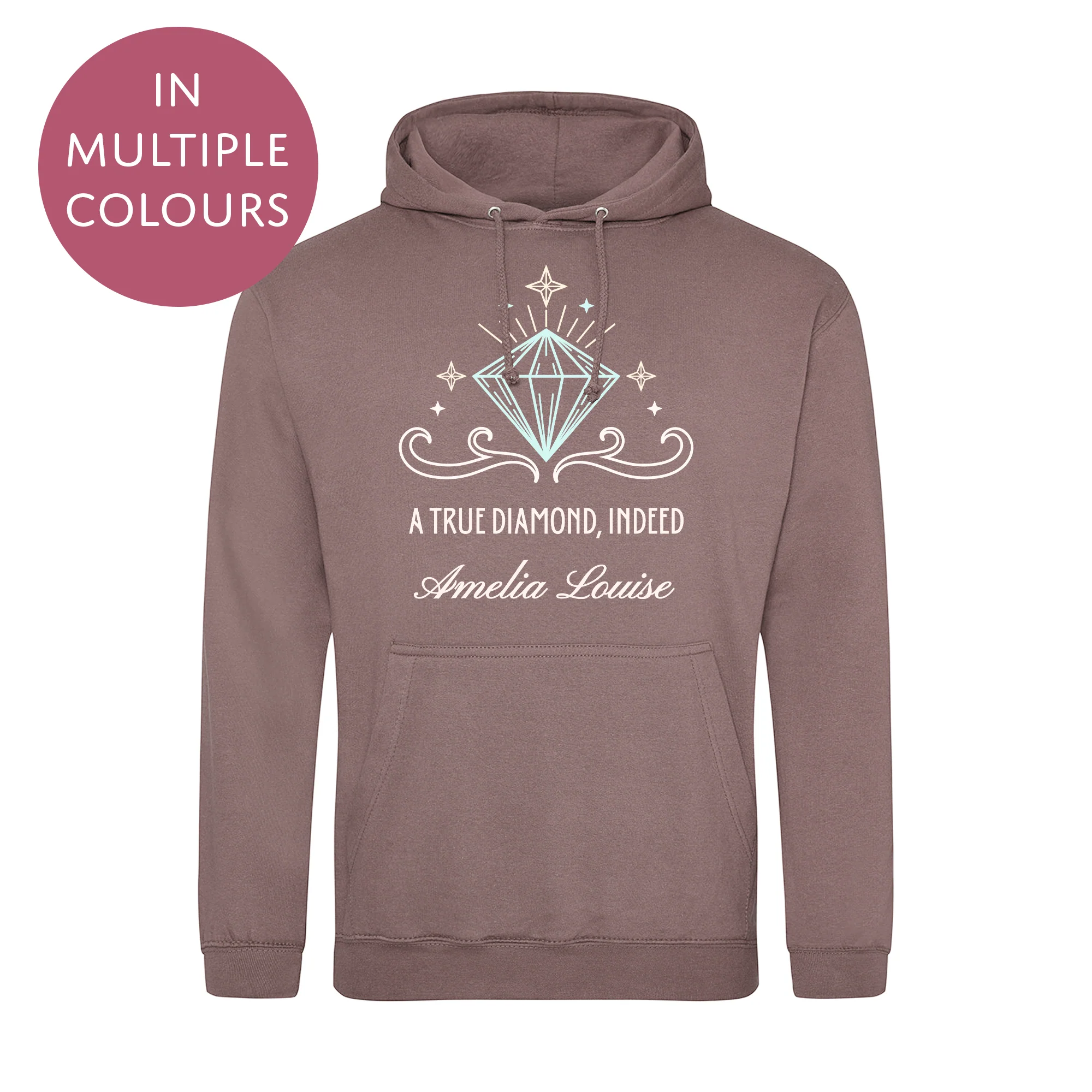 Personalised Bridgerton Inspired Hoodie / Sweatshirt - Diamond Jumper for Adults - Mutliple Colours - Image 2