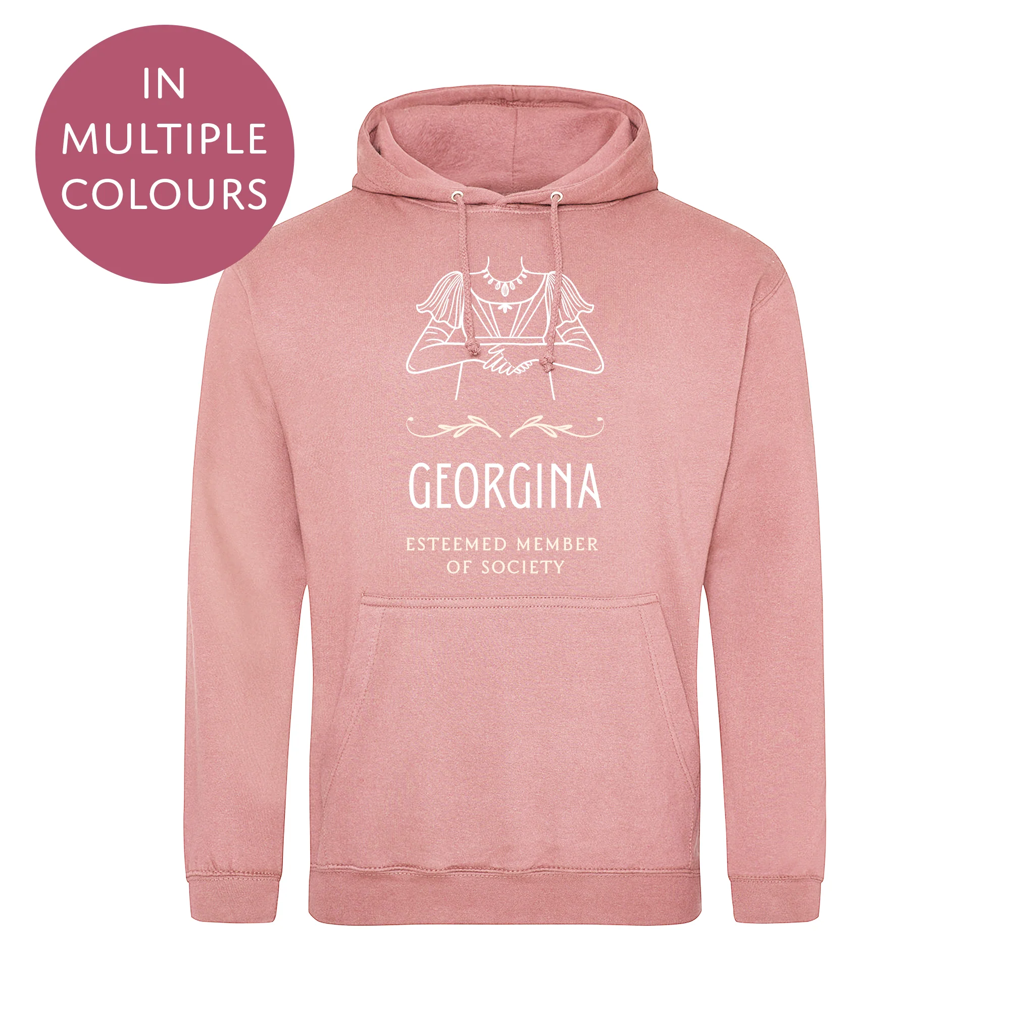 Personalised Bridgerton Inspired Hoodie / Sweatshirt - Esteemed Member of Society Jumper for Adults - Mutliple Colours